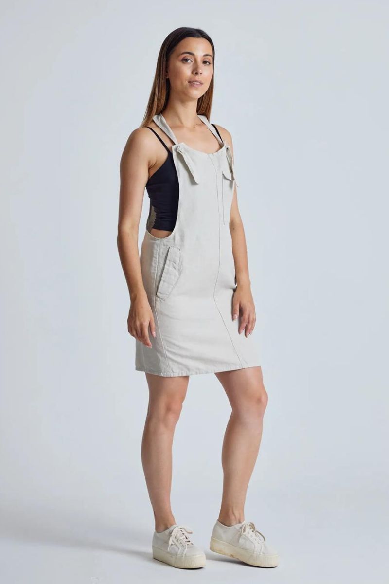 Flax and Loom Damen vegan Kleid Peggy Natural Beige