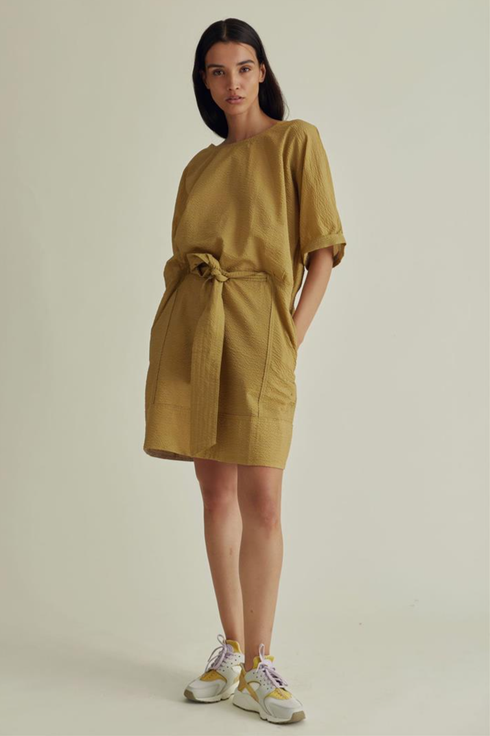 KOMODO Damen vegan Kleid Akina Khaki