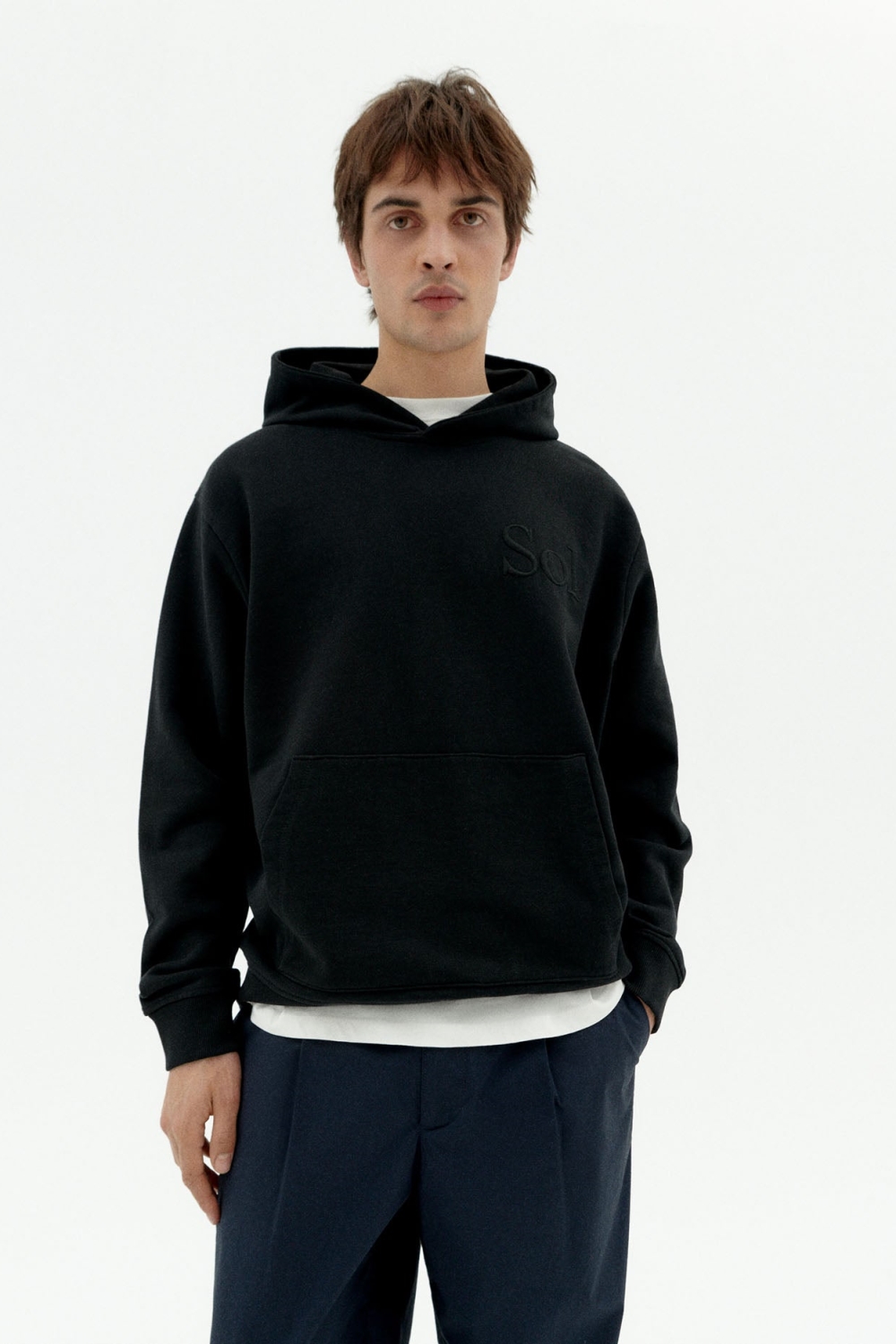 Thinking mu Herren vegan Hoodie Simon Schwarz