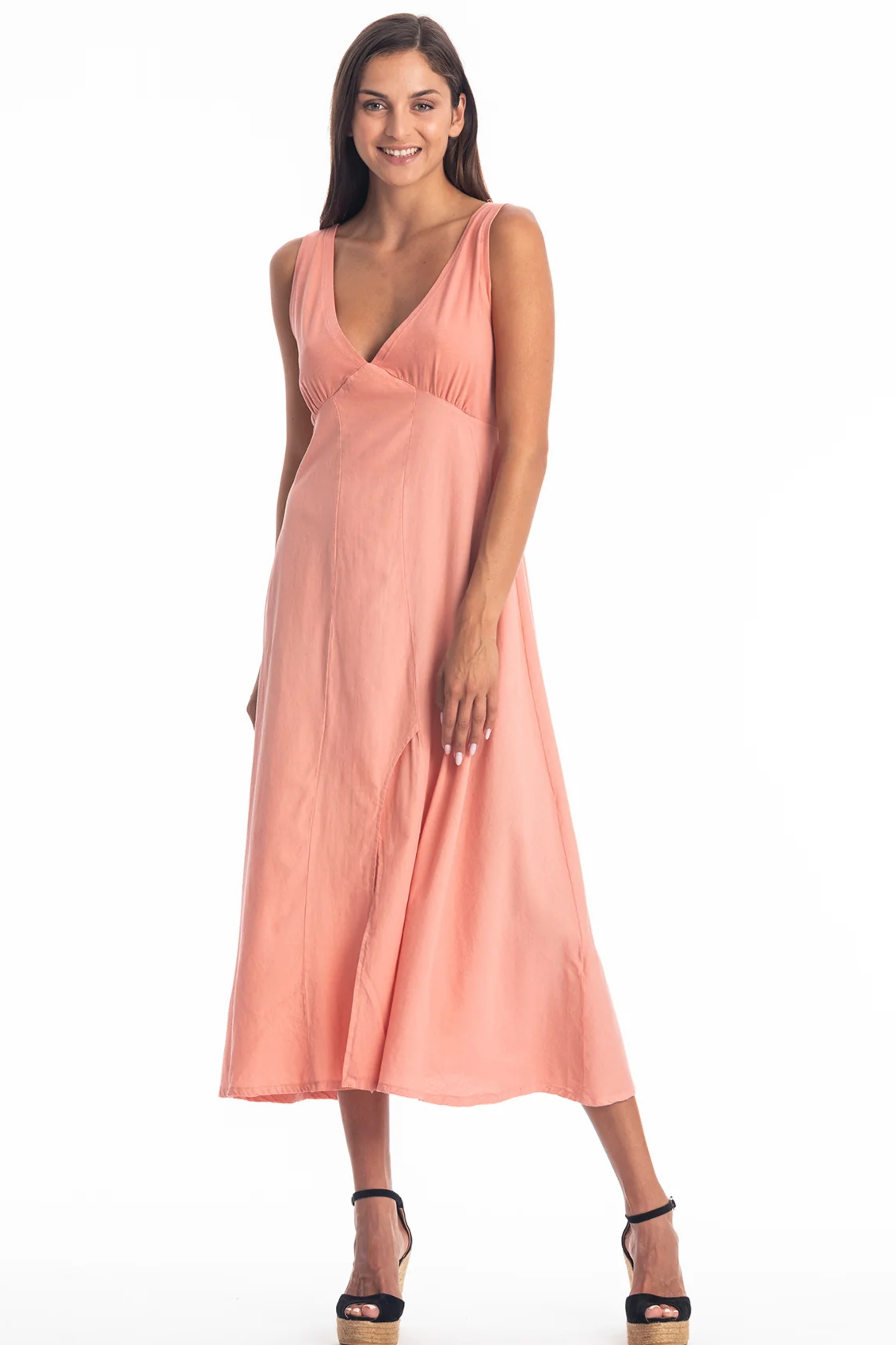 RAVENS VIEW IBIZA Damen vegan Kleid Fay Coral Clay