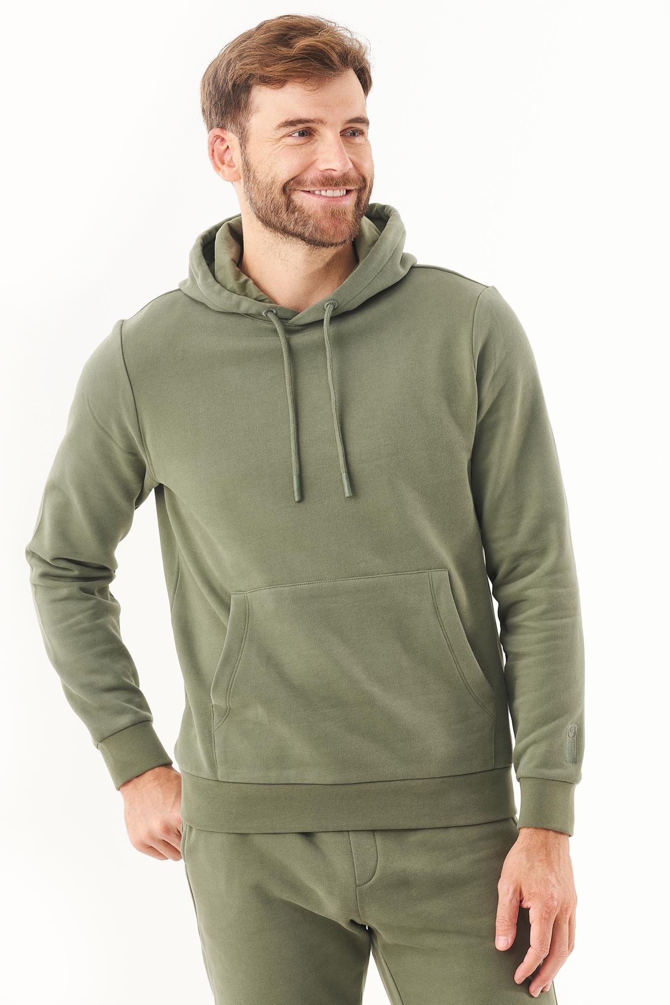 ORGANICATION Herren vegan Kapuzenpullover Olive
