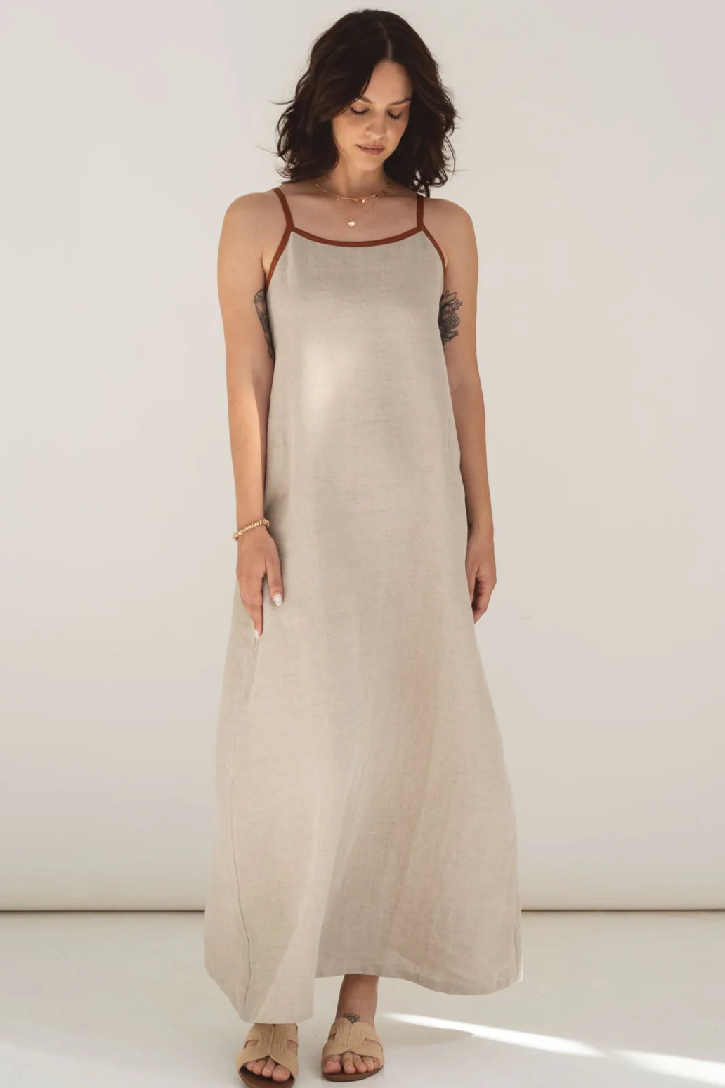 NÃ¤z Damen vegan Kleid Eline Beige