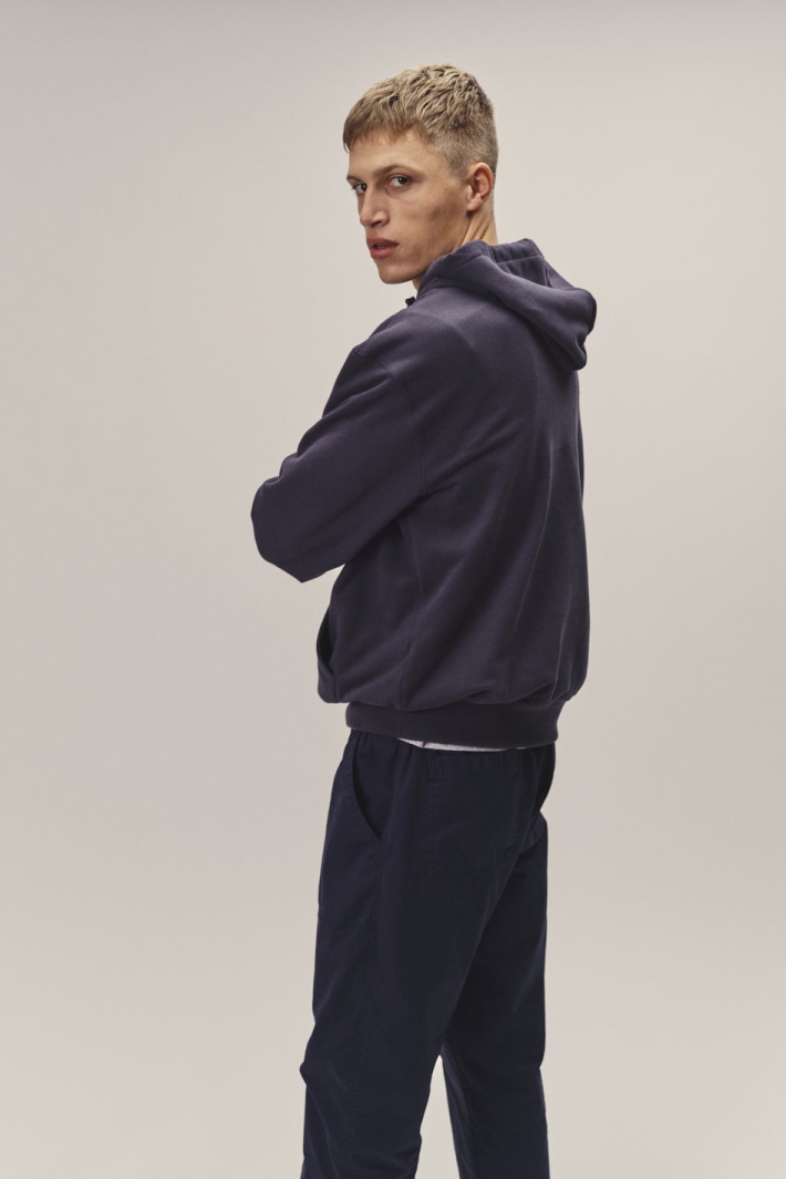WOTE Herren vegan Kapuzen-Sweatshirt Dunkelblau