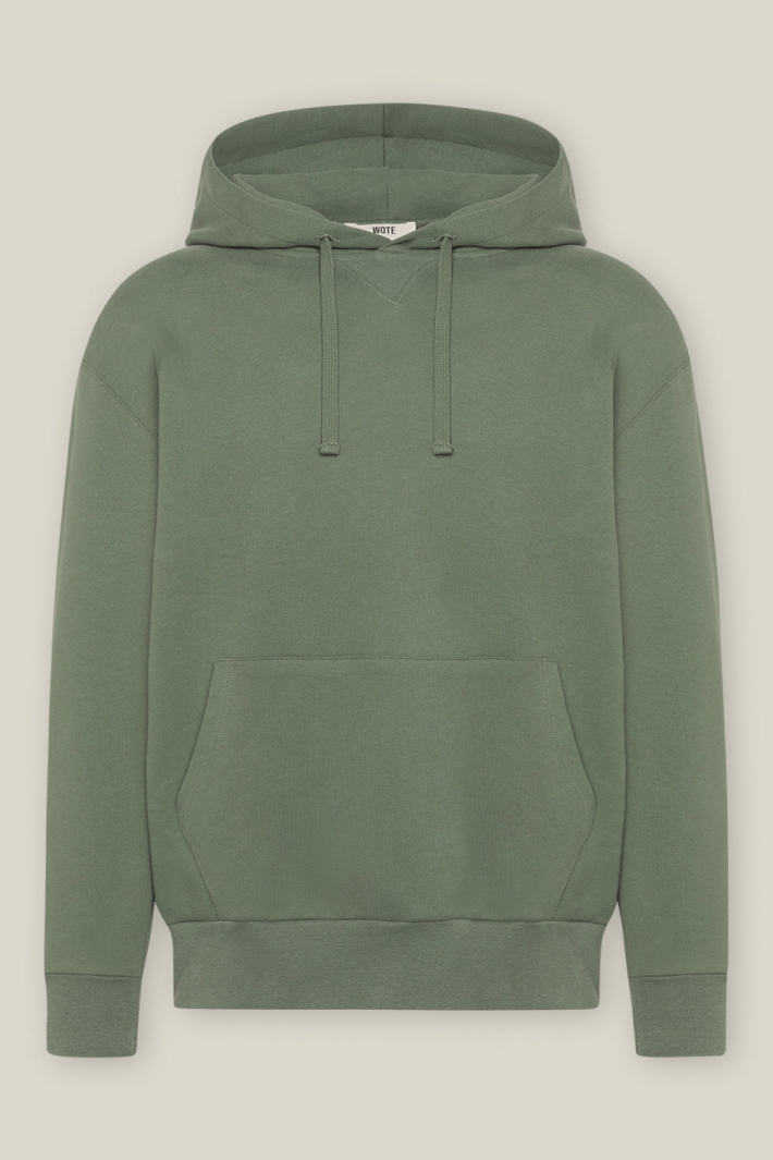 WOTE Herren vegan Kapuzen-Sweatshirt Oliv