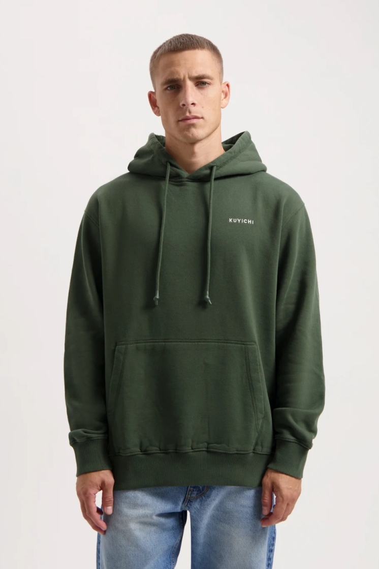 Kuyichi Herren vegan Hoodie Heavyweight Bjorn Moss GrÃ¼n