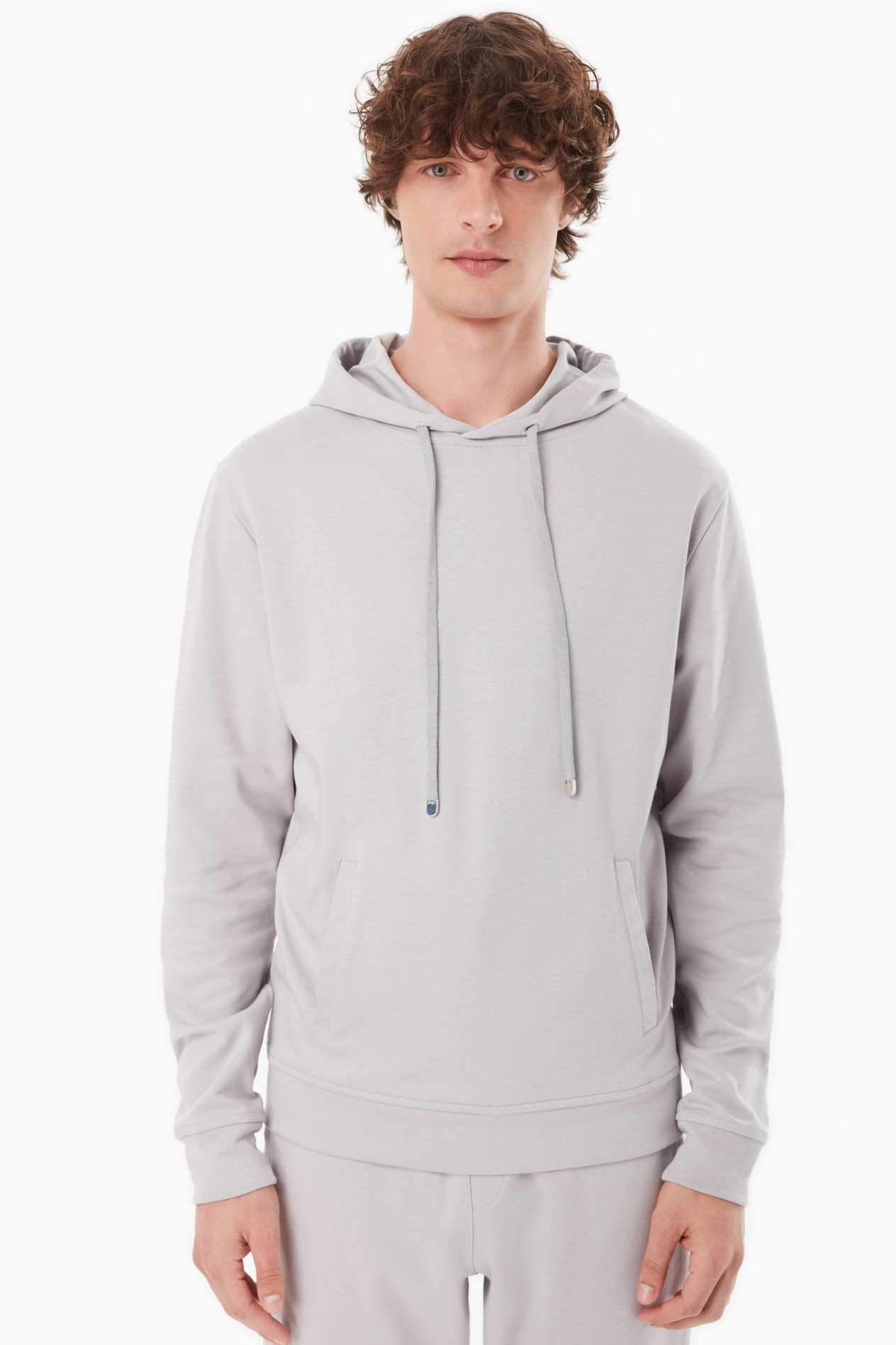 ORGANICATION Herren vegan Sweathoodie Hellgrau