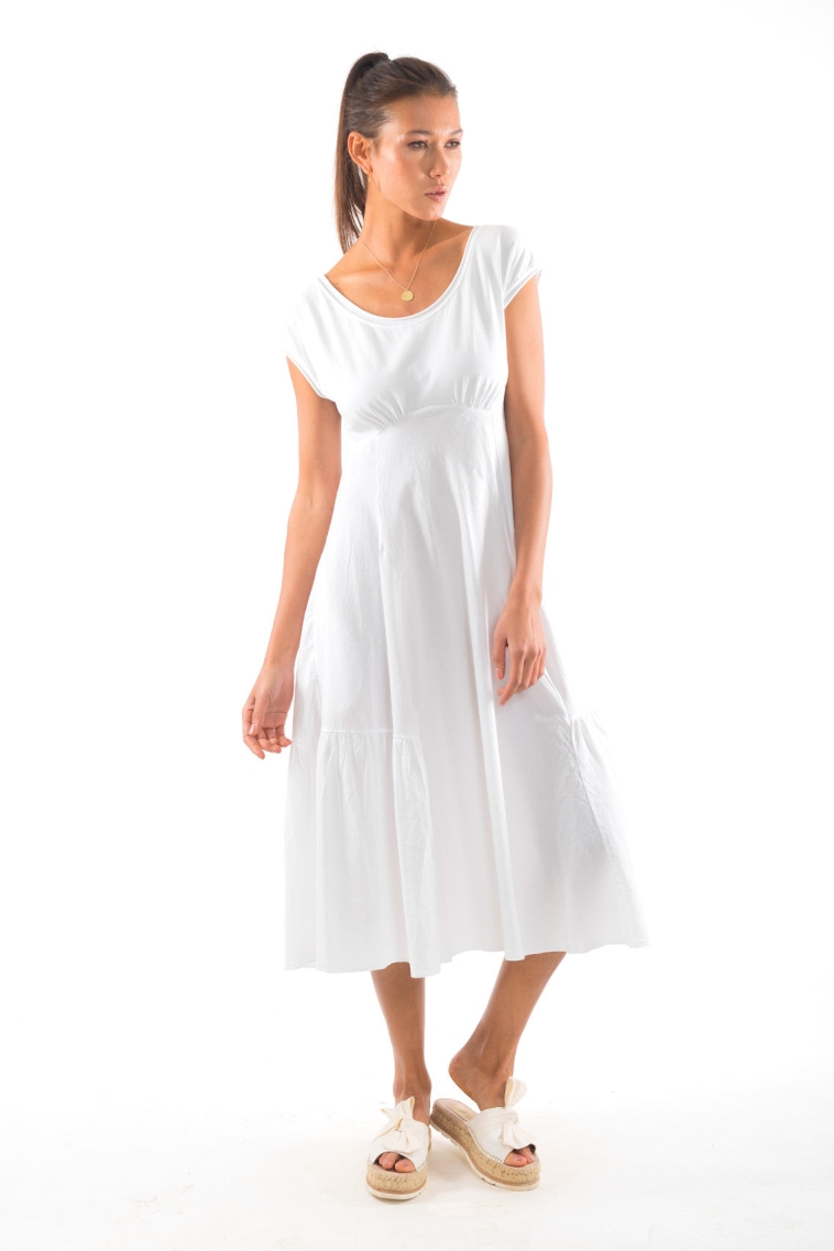 RAVENS VIEW IBIZA Damen vegan Kleid Anne White