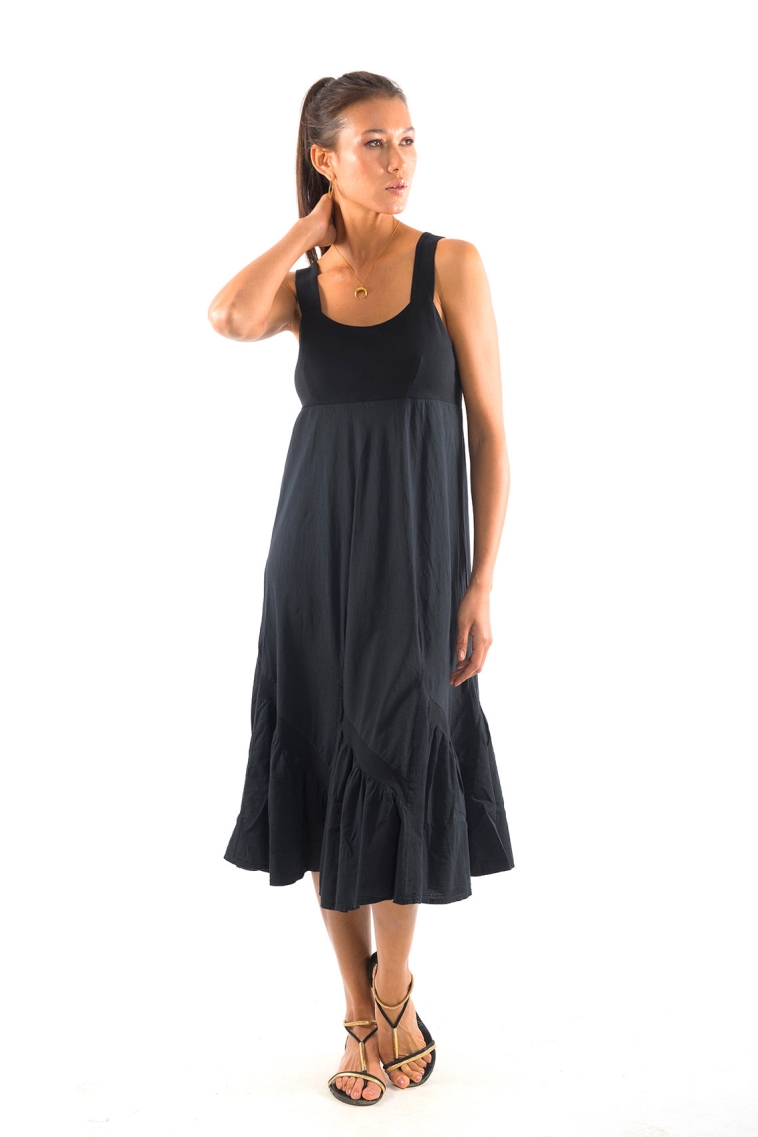 RAVENS VIEW IBIZA Damen vegan Kleid Coco Schwarz