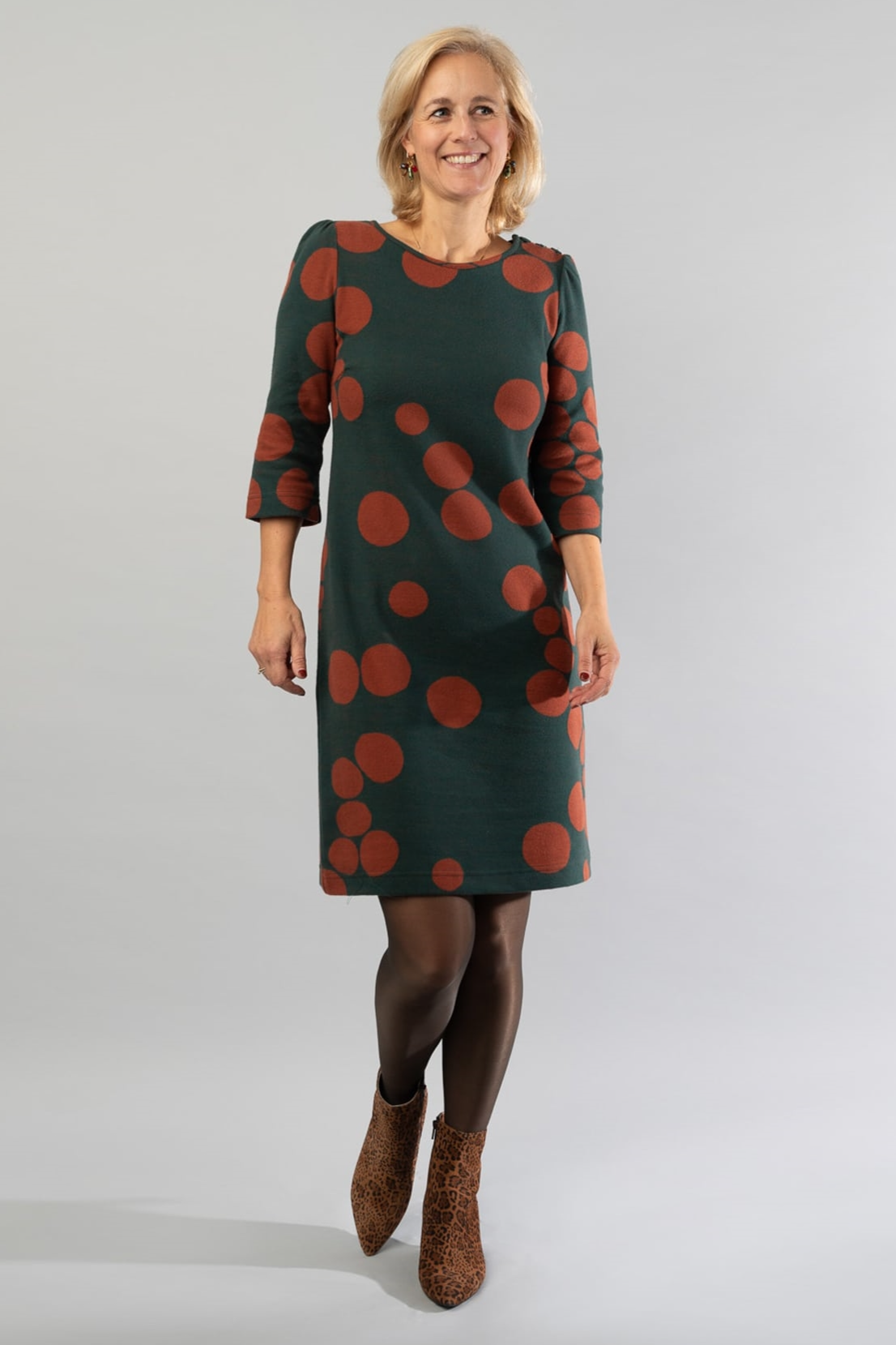 Marjolein Elisabeth Damen vegan Kleid Jolein Green Circle