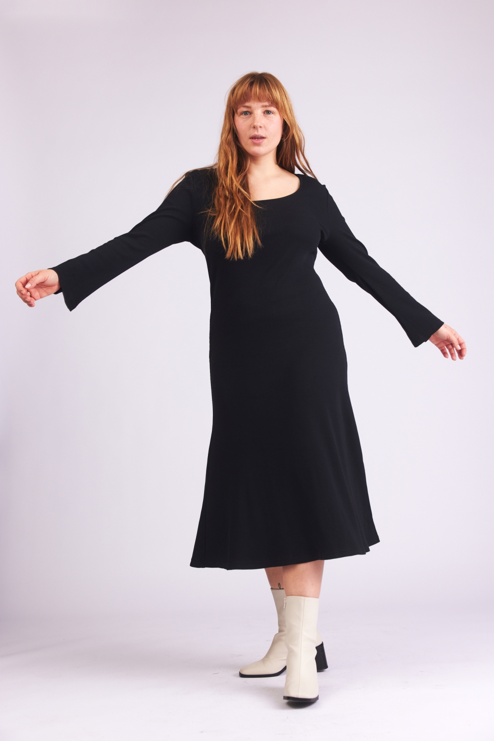 BaÃ¬ge the Label Damen vegan Langes Kleid Birdie Schwarz