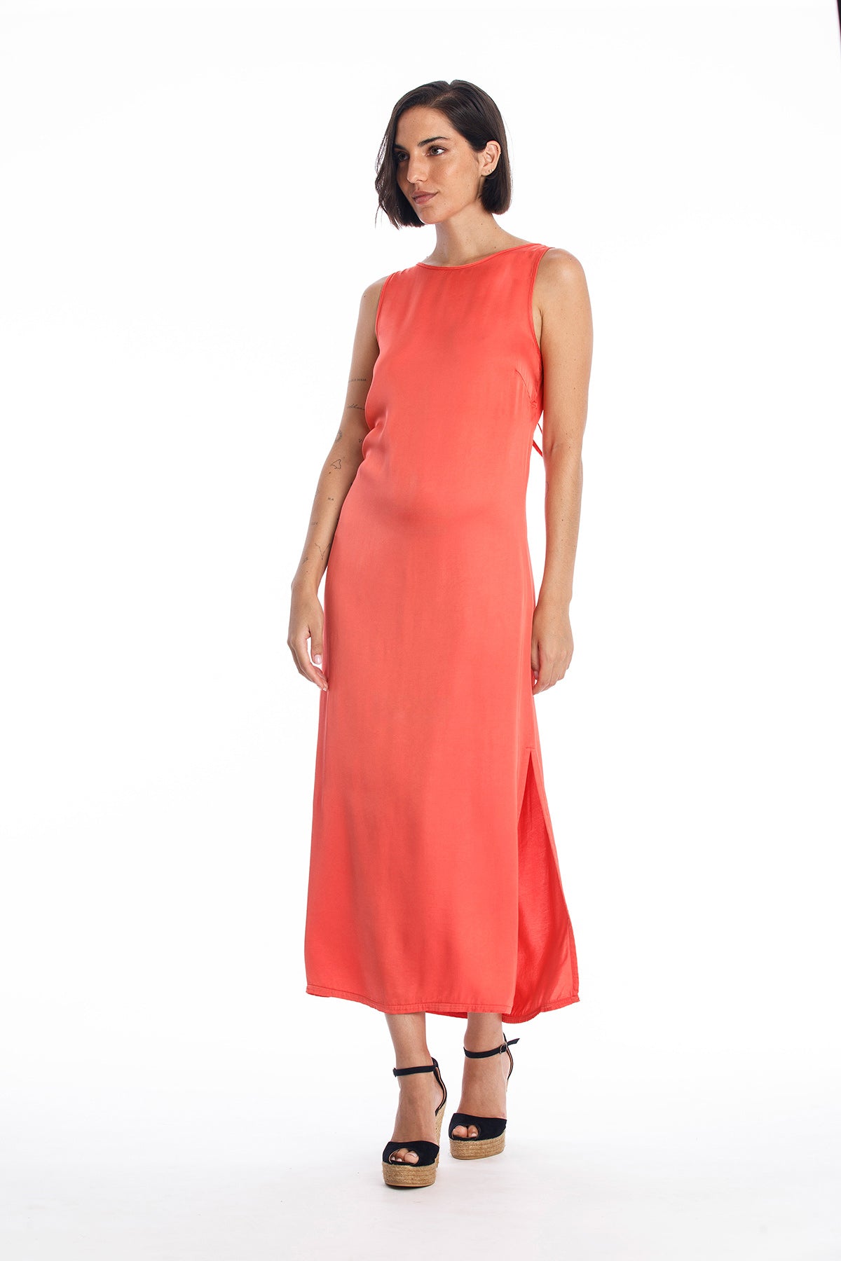 RAVENS VIEW IBIZA Damen vegan Kleid Liv Radiant Red
