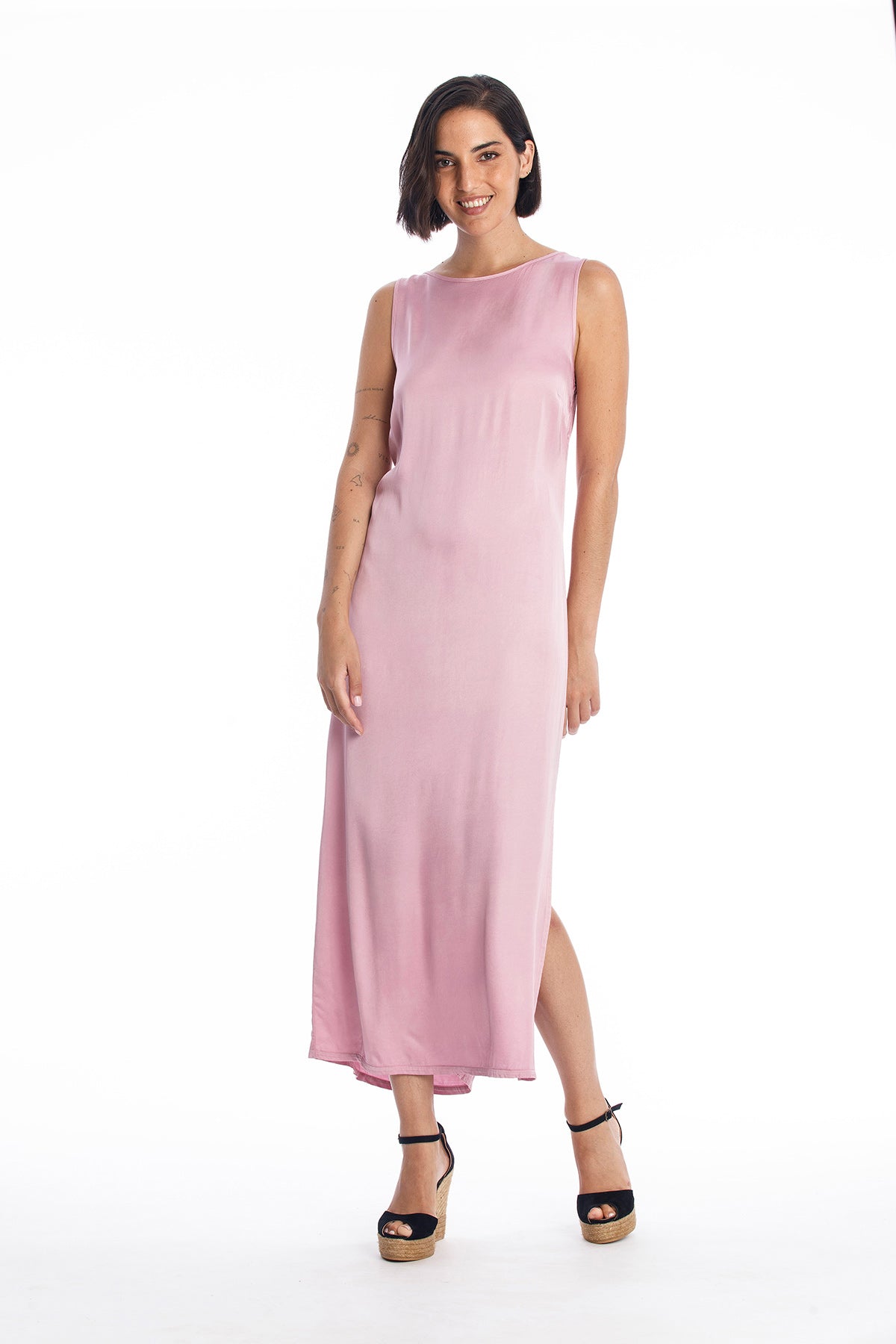RAVENS VIEW IBIZA Damen vegan Kleid Liv Malva Rosa