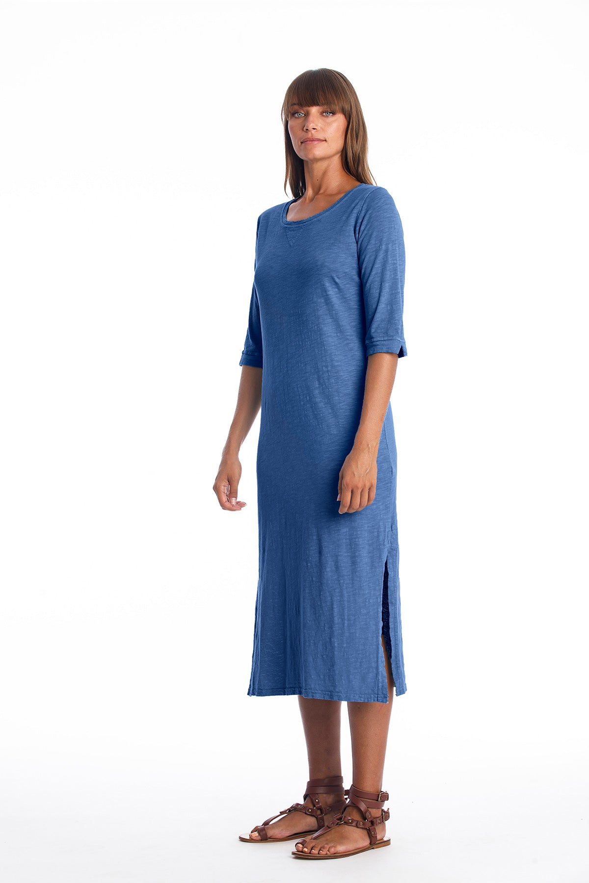 RAVENS VIEW IBIZA Damen vegan Kleid Maxi Mia Indigoblau