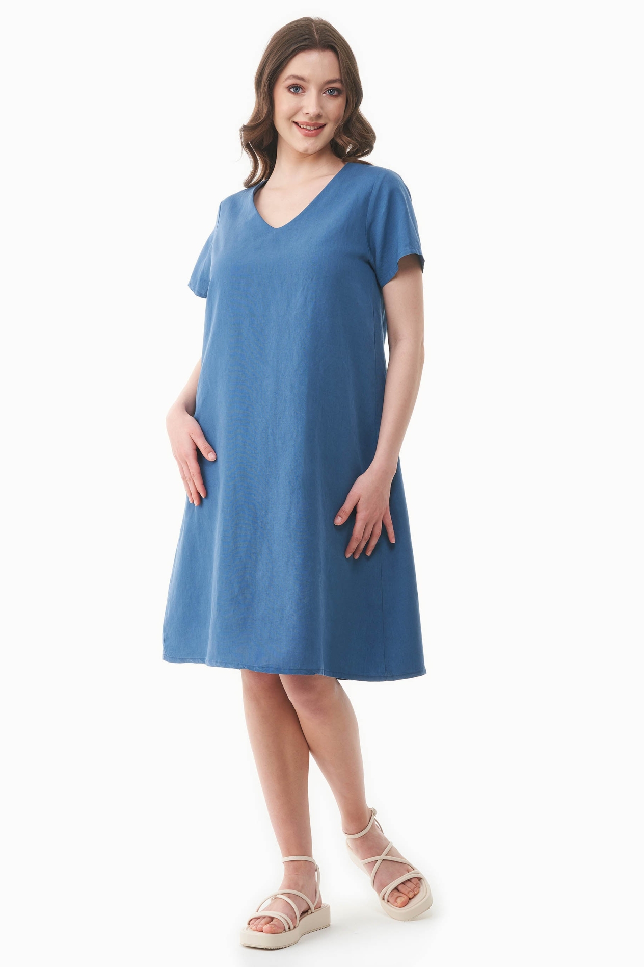 ORGANICATION Damen vegan Kleid Hellmarine