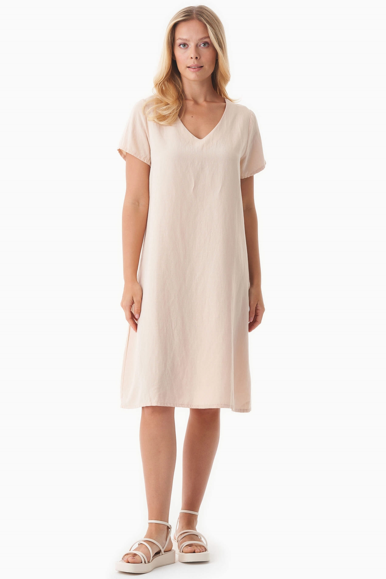 ORGANICATION Damen vegan Kleid Soft Beige