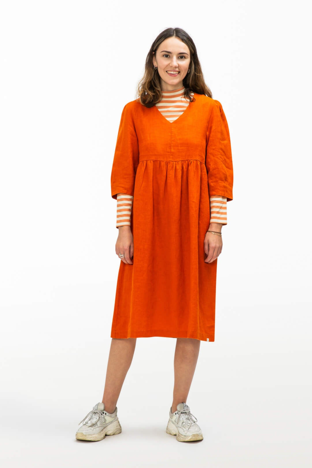 MATONA Damen vegan Kleid KÃ¼rbis Orange