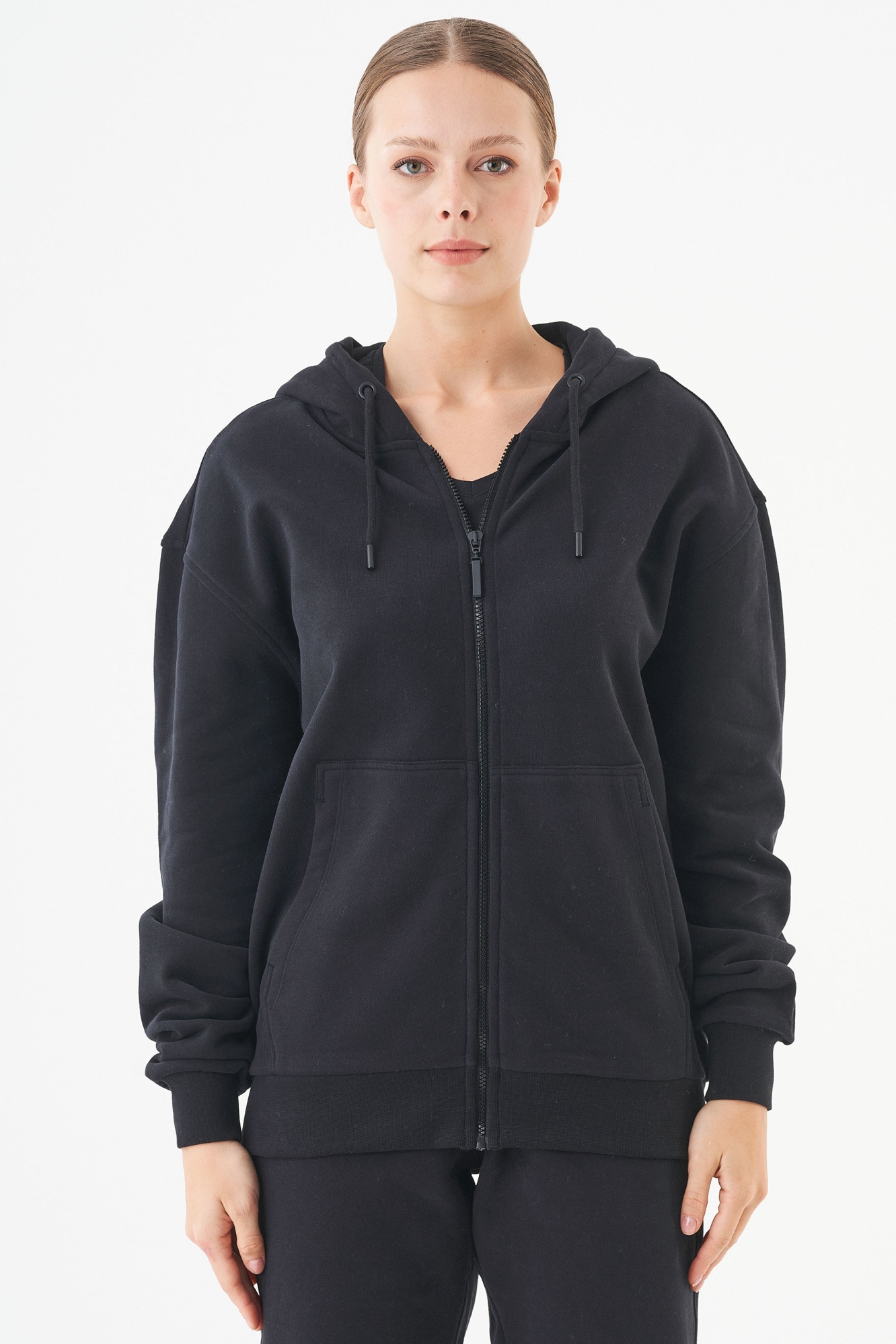 ORGANICATION Herren vegan Sweatjacke Junda Schwarz