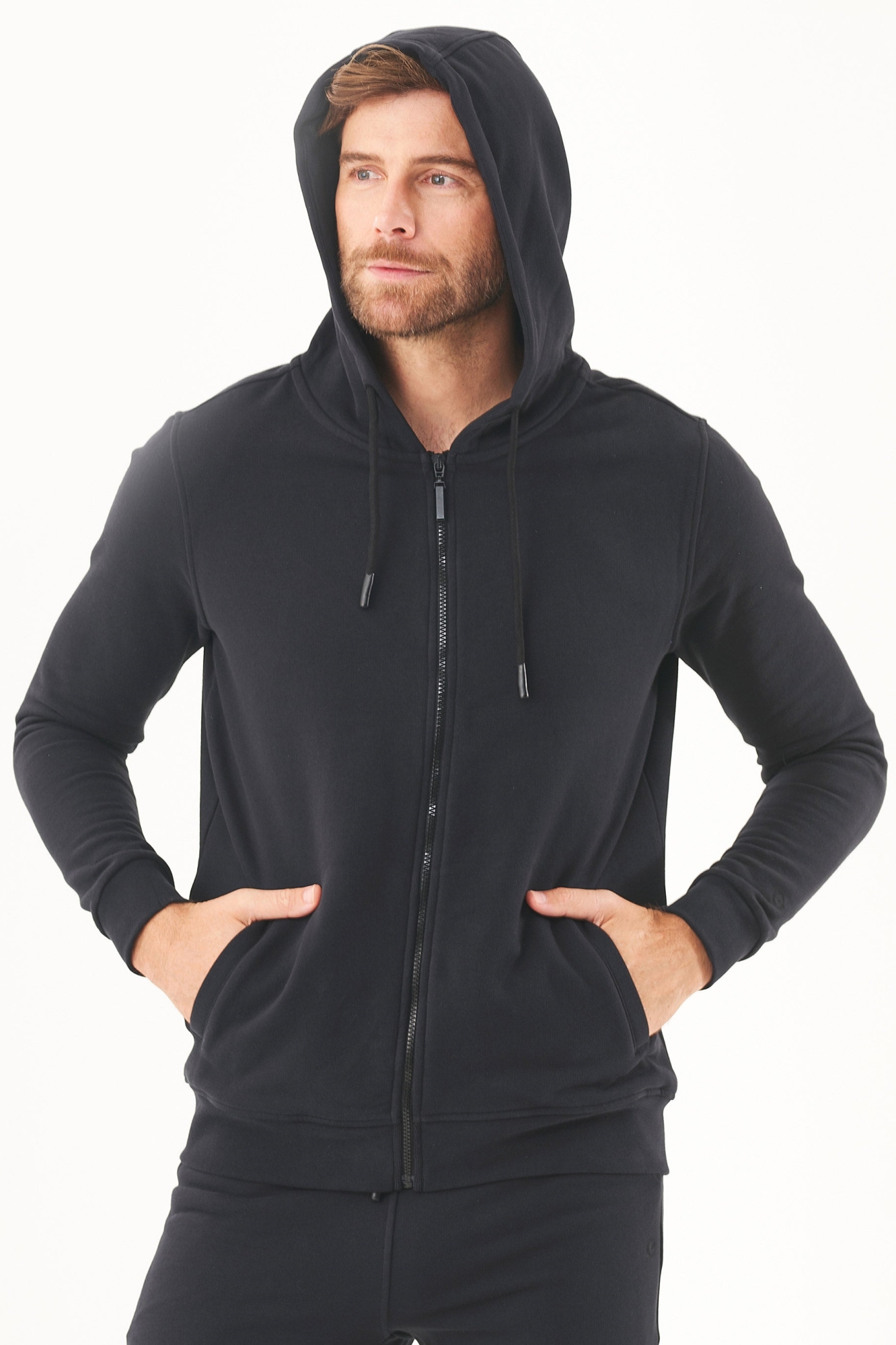 ORGANICATION Herren vegan Sweatjacke Soft Touch Schwarz