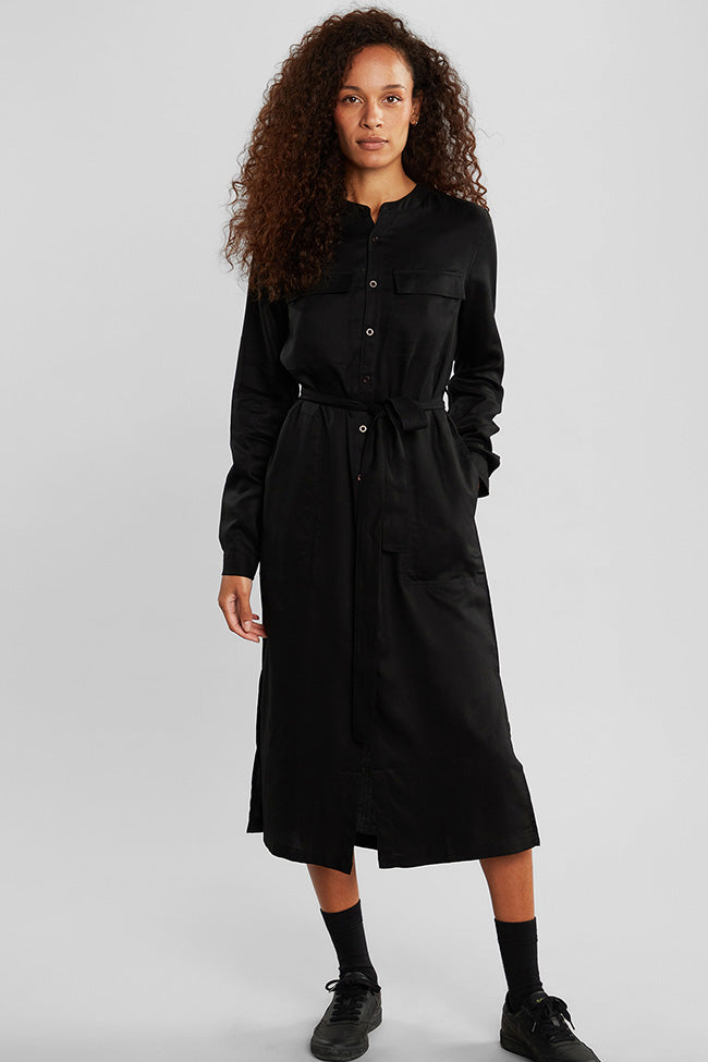 Dedicated Damen vegan Kleid Falsterbo Schwarz