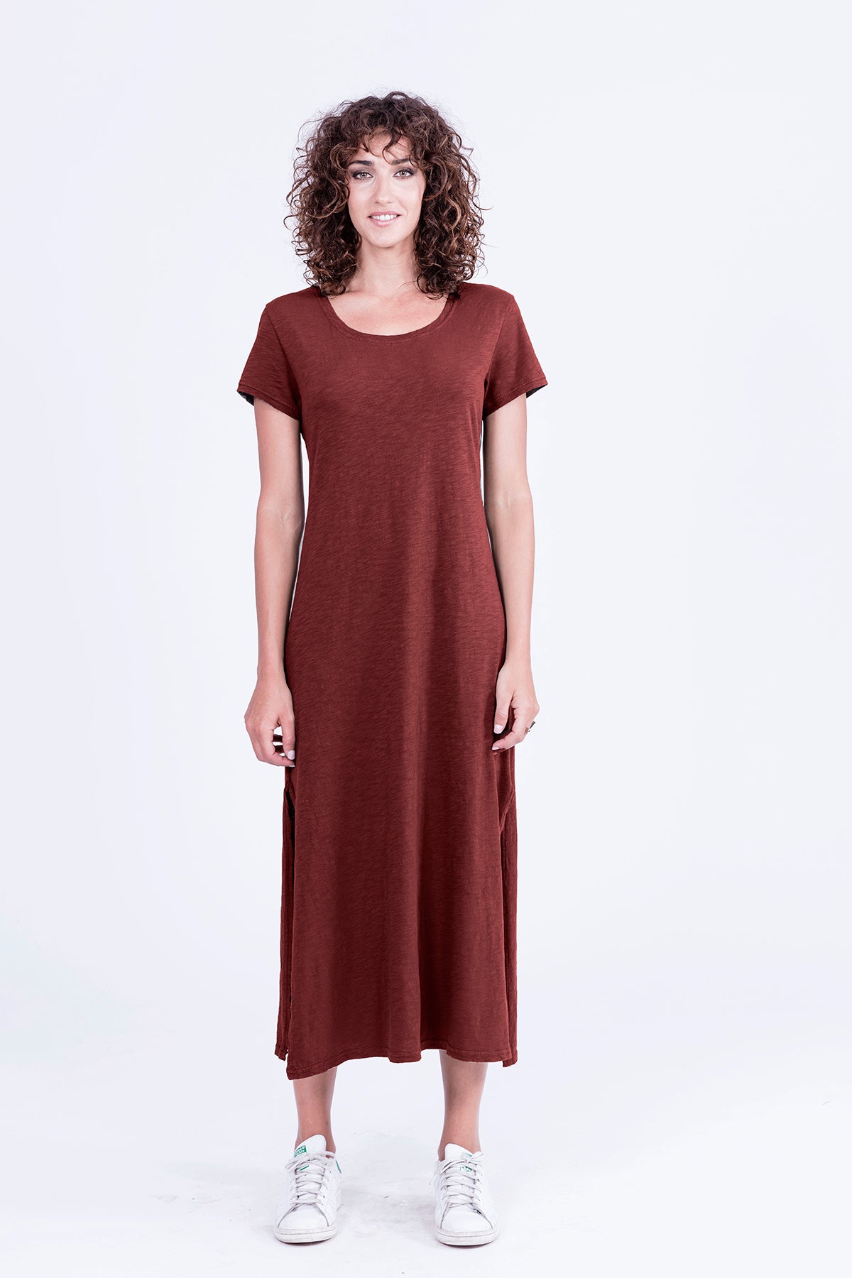 RAVENS VIEW IBIZA Damen vegan Kleid Uma Dunkel Granat