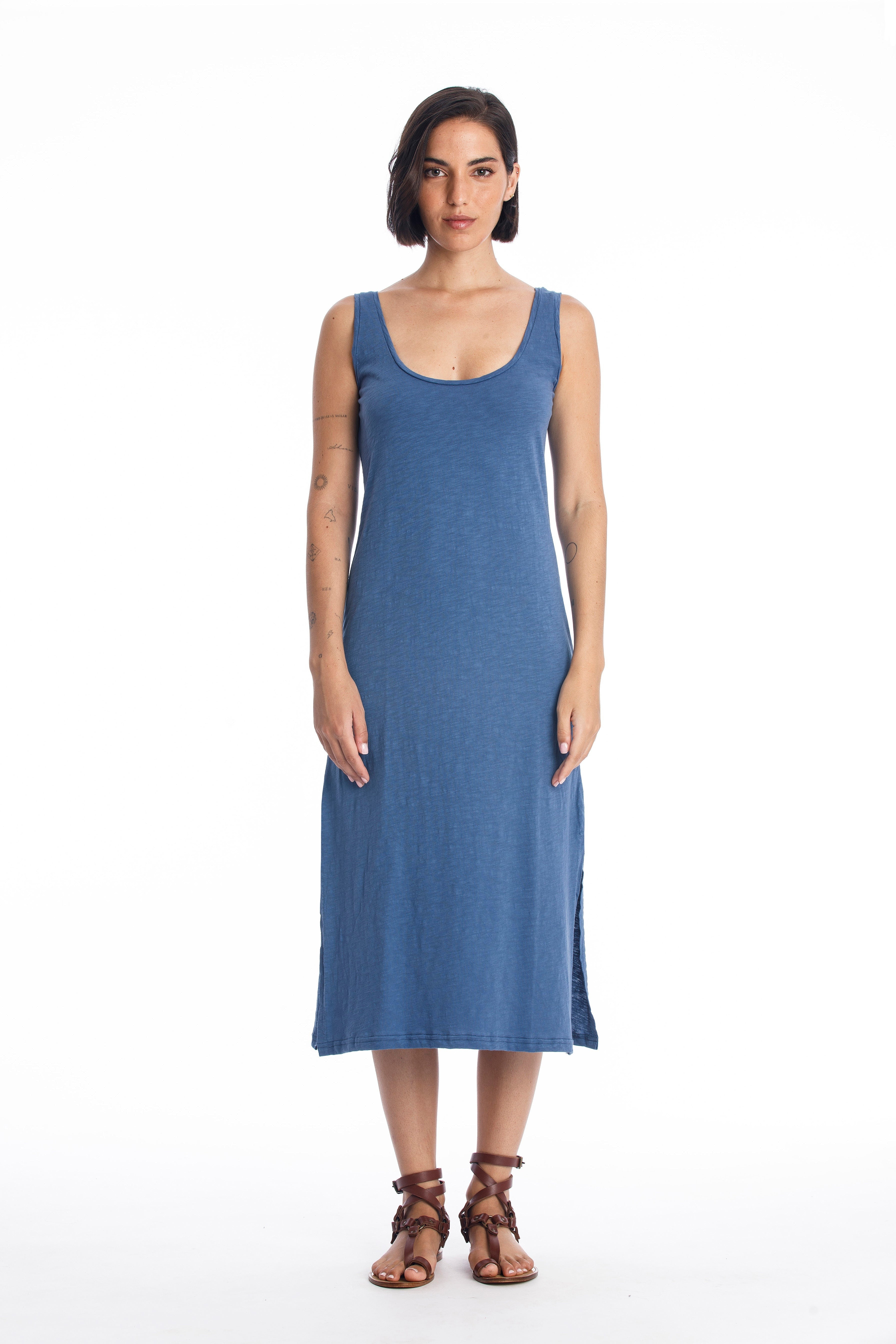 RAVENS VIEW IBIZA Damen vegan Kleid Demi Indigoblau