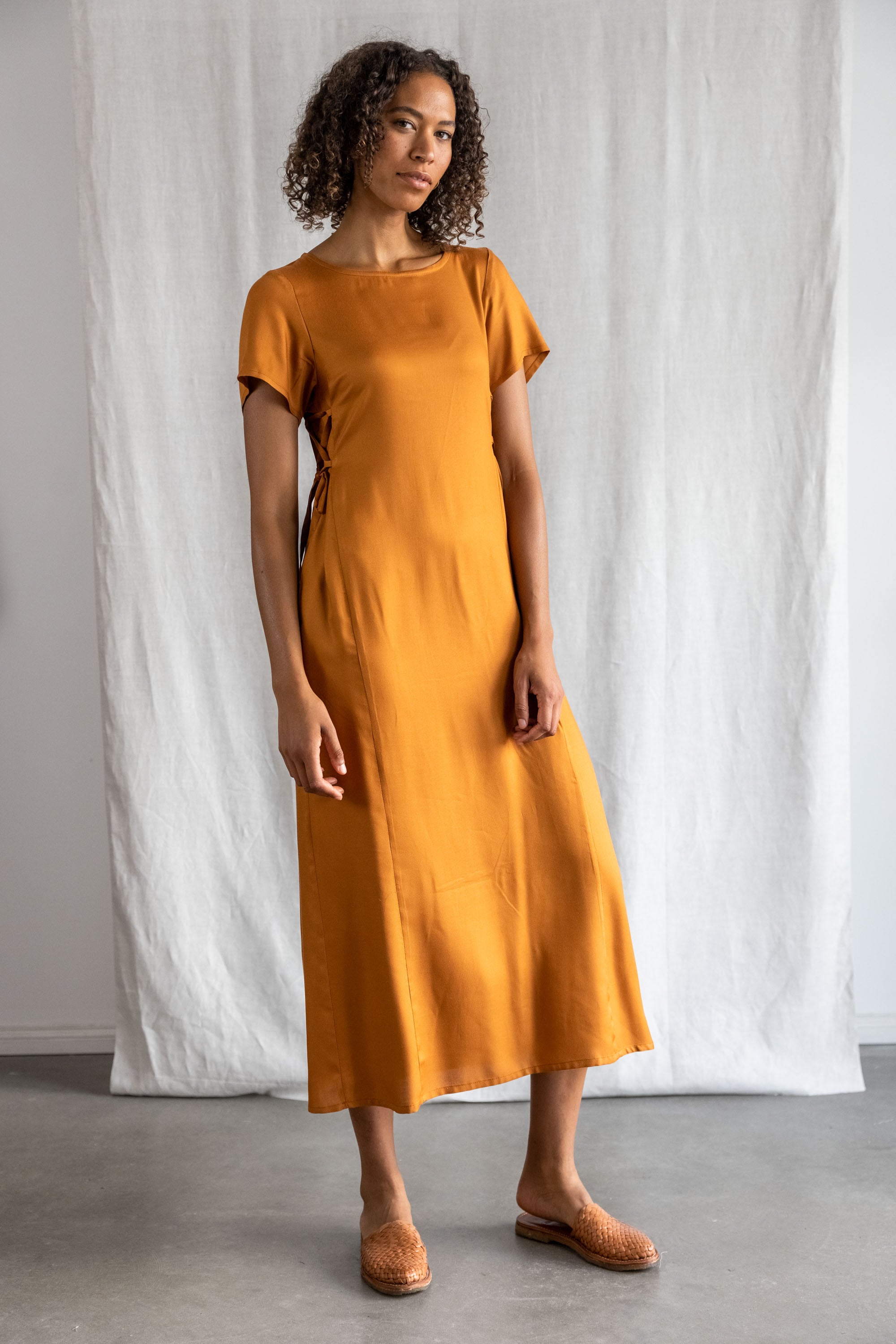 Jyoti Fair Works Damen vegan Kleid Ishani Kupfer