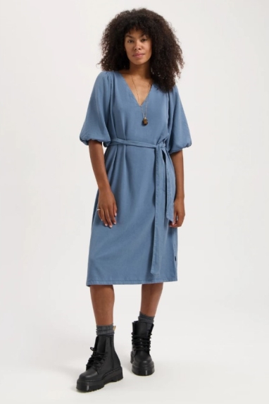 Kuyichi Damen vegan Kleid Mai Blau