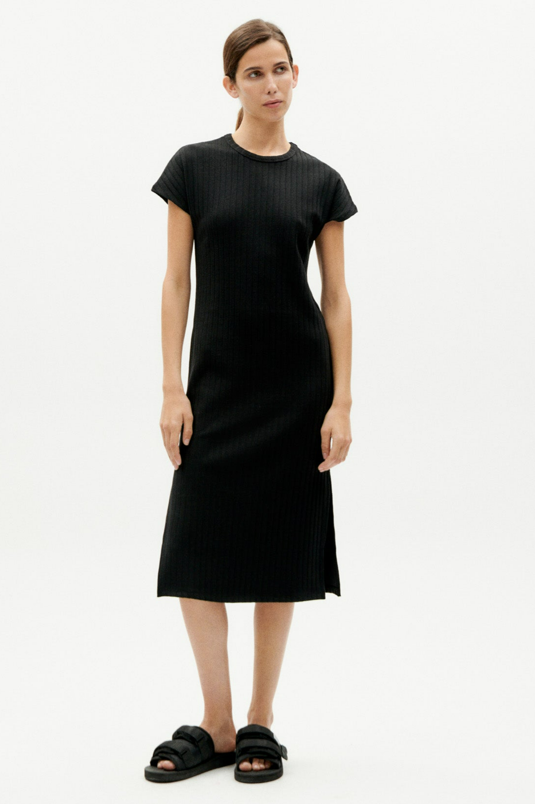 Thinking mu Damen vegan Kleid Trash Cherry Schwarz