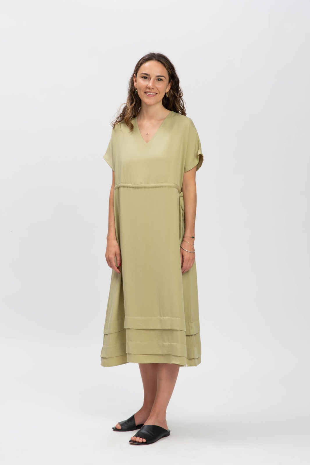 MATONA Damen vegan Kleid Tencel SchiefergrÃ¼n