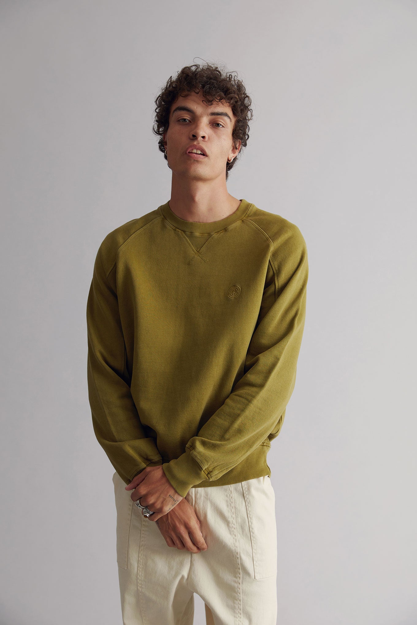 KOMODO Herren vegan Anton Sweatshirt OlivgrÃ¼n