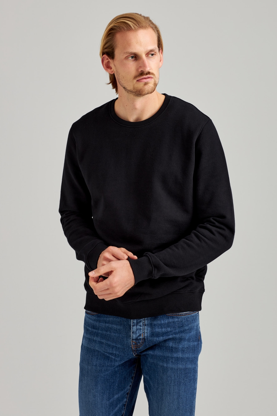 THOKKTHOKK Herren vegan Pullover Schwarz