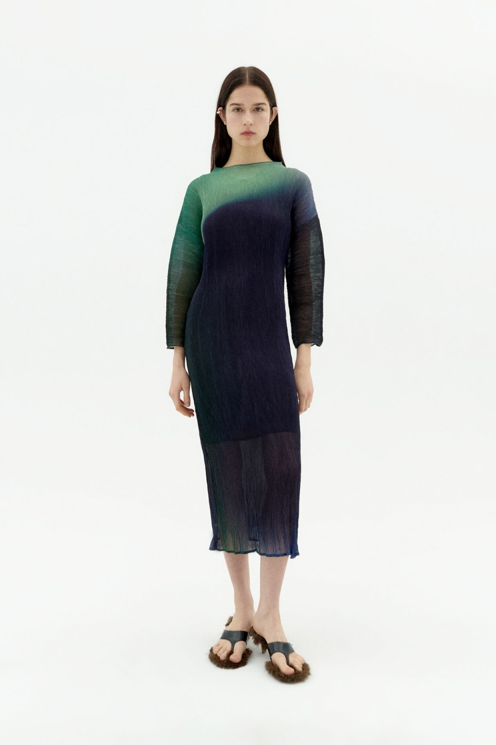 Thinking mu Damen vegan Kleid Niki GrÃ¼n