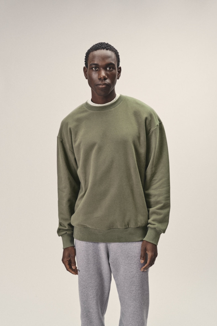 WOTE Herren vegan Sweatshirt In ÃœbergrÃ¶ÃŸe Oliv