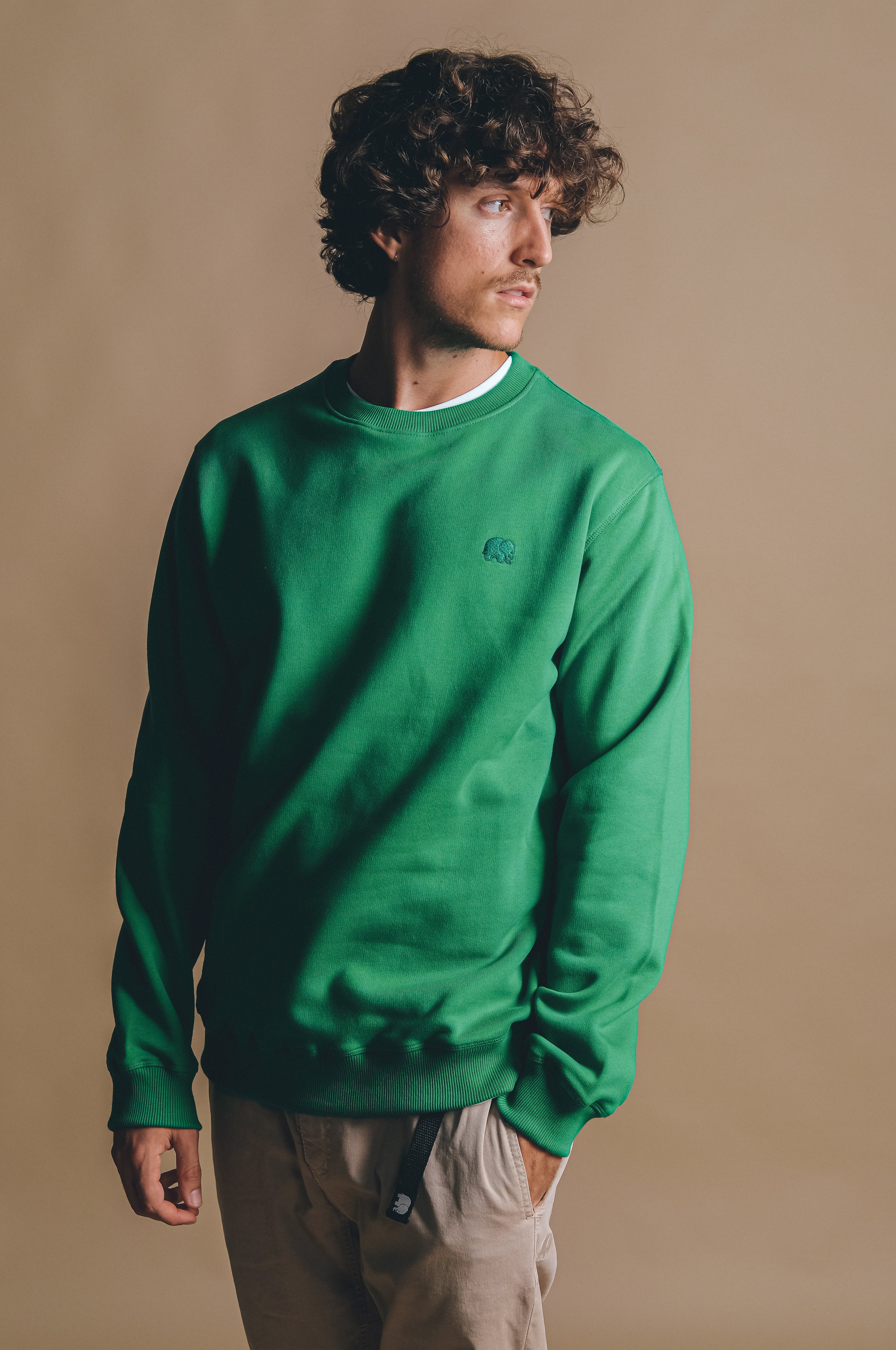 Trendsplant Herren vegan Sweatshirt Essential Bosphorus GrÃ¼n