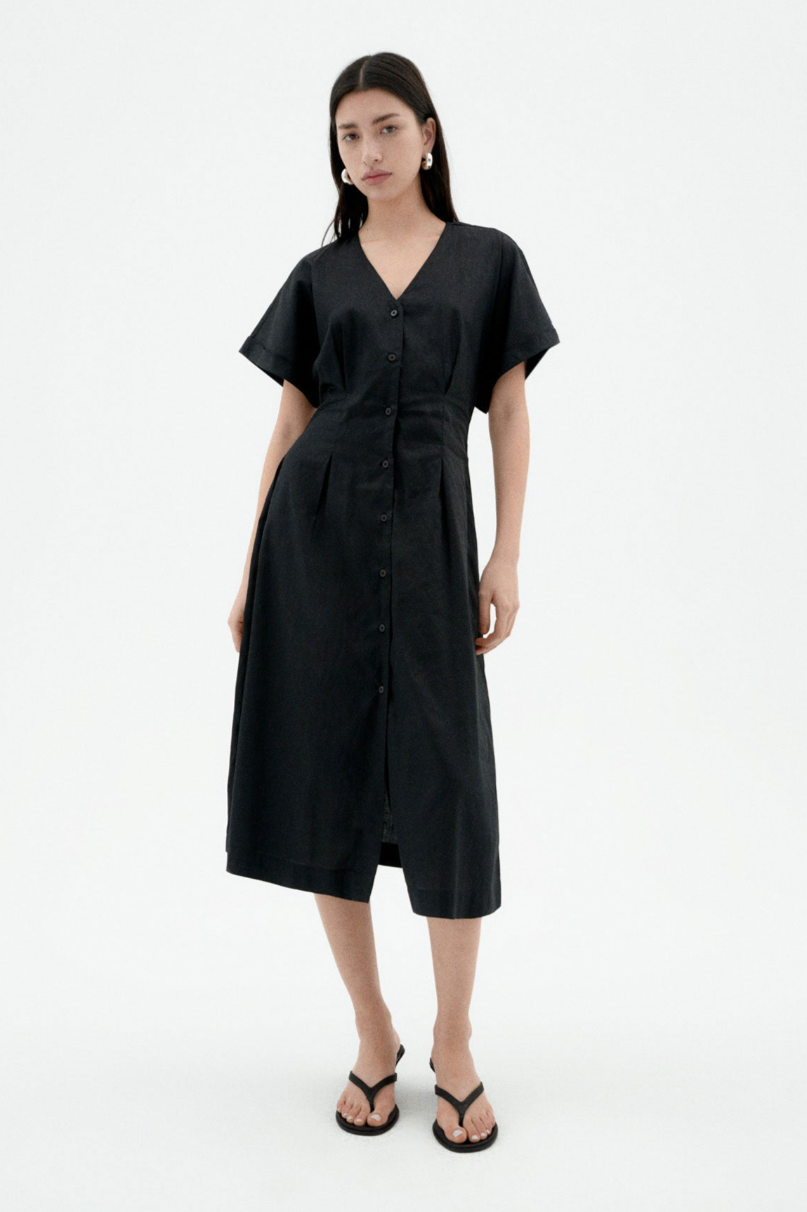 Thinking mu Damen vegan Kleid Laura Schwarz