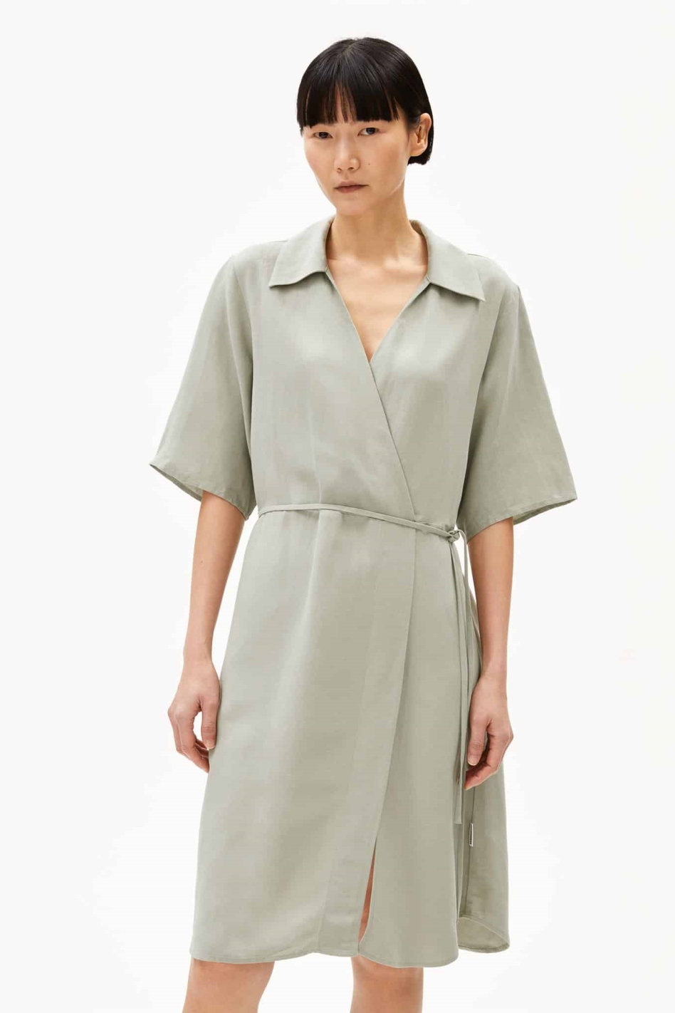 ARMEDANGELS Damen vegan Kleid Femnaami Lino GrÃ¼n