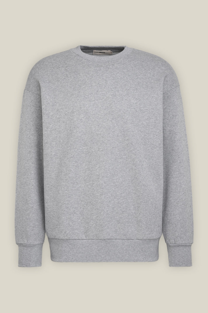 WOTE Herren vegan Sweatshirt Unisex Boyfriend Gray Melange