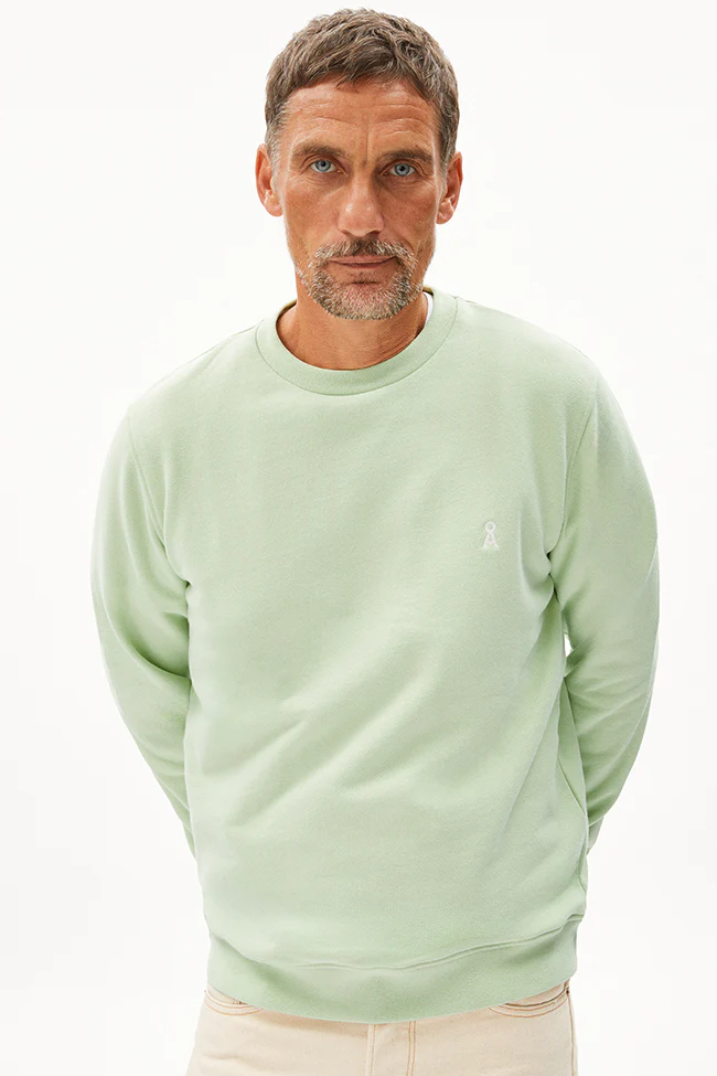ARMEDANGELS Herren vegan Sweatshirt Baaro GrÃ¼n Asche