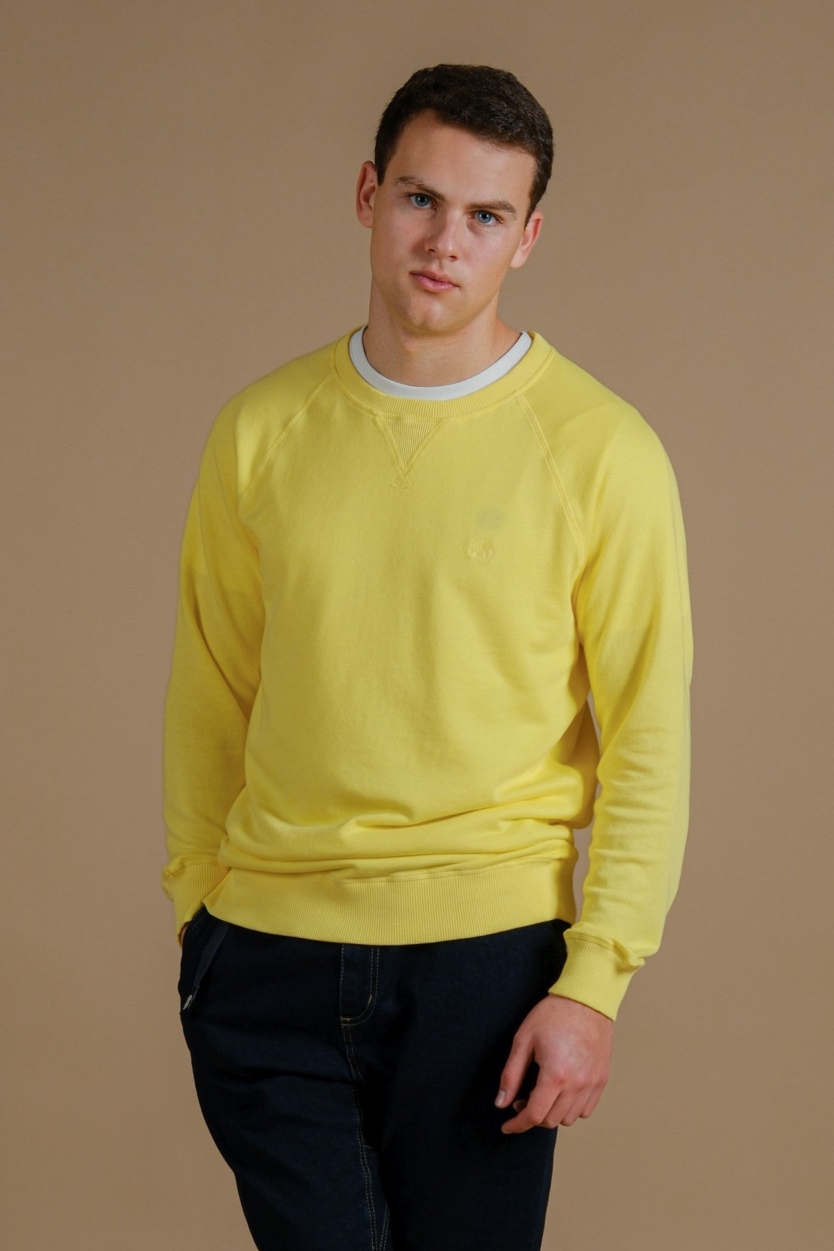 Trendsplant Herren vegan Pullover Essential Pigment Date Gelb