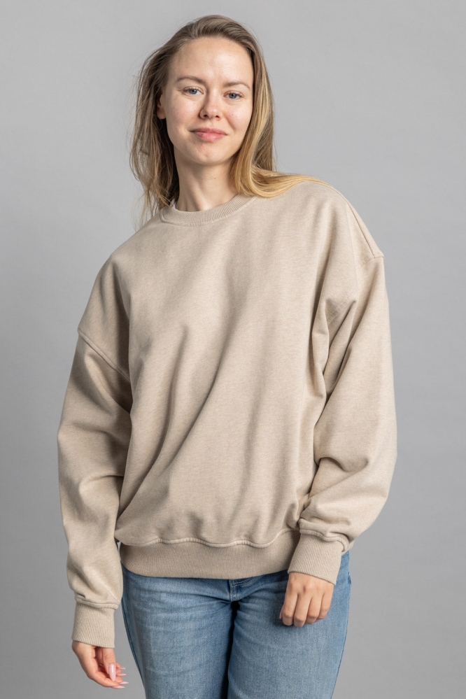 DIRTS Herren vegan Sweatshirt Oversized Crewneck Desert Beige