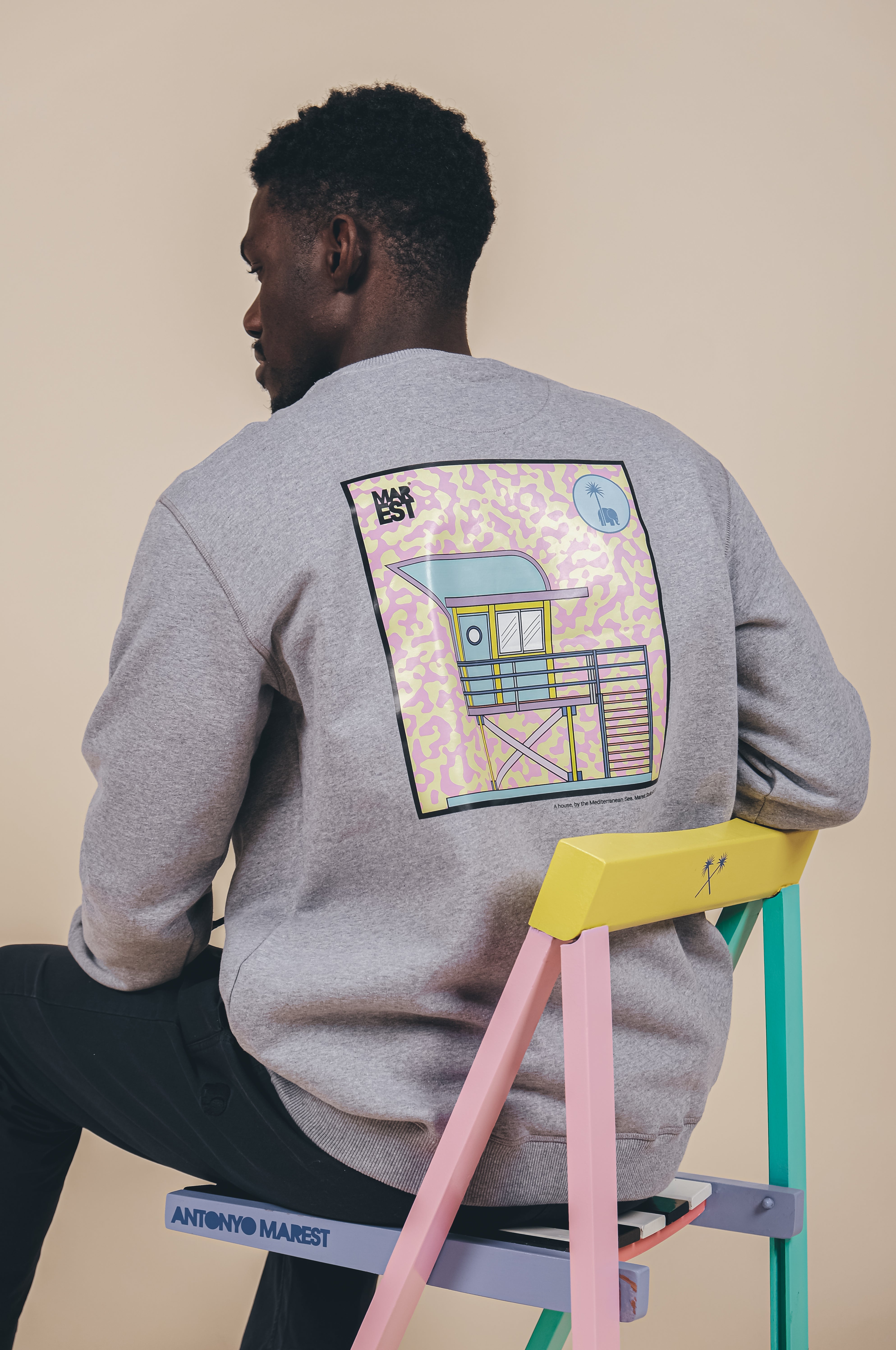 Trendsplant Herren vegan Pullover Art Hut Antonyo Marest X  Sport Grau