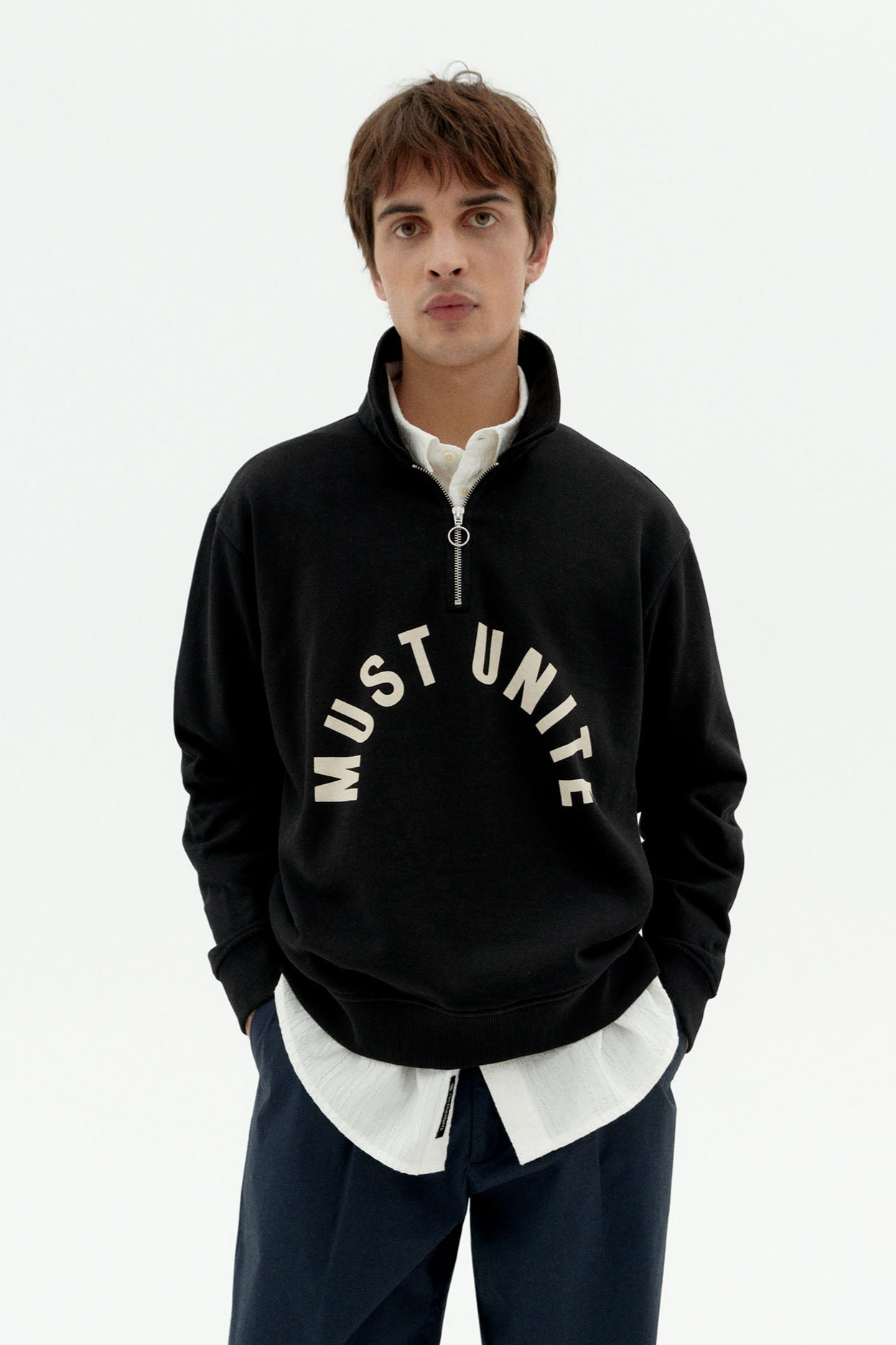 Thinking mu Herren vegan Sweatshirt Must Unite Gallagher Schwarz