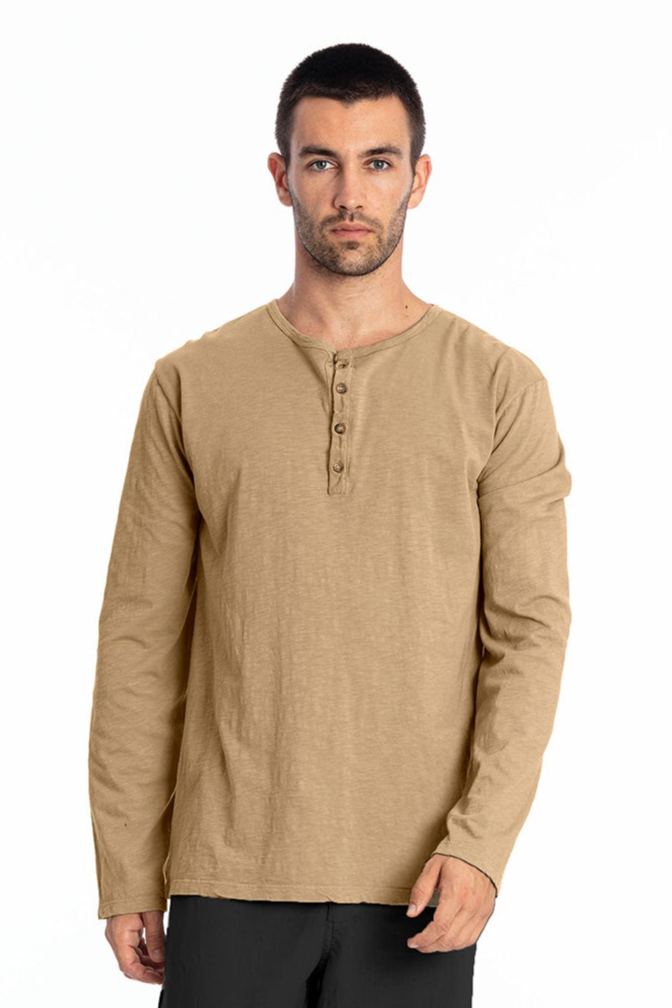 RAVENS VIEW IBIZA Herren vegan Tee Dylan Camel