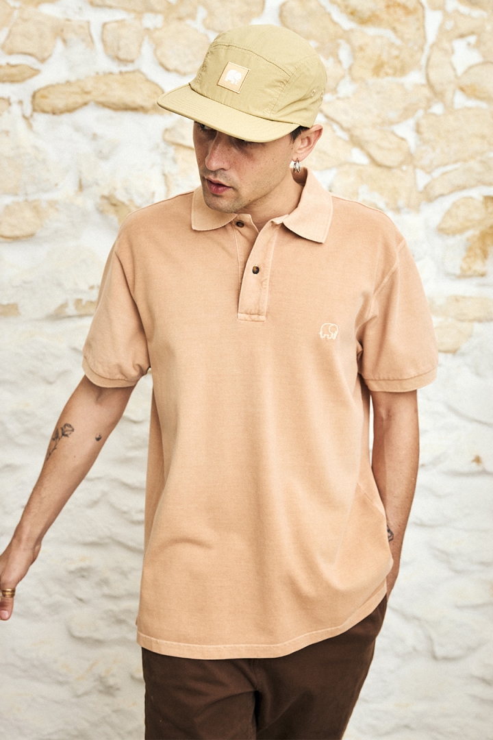 Trendsplant Herren vegan Polo Essential Pigment Cuban Sand