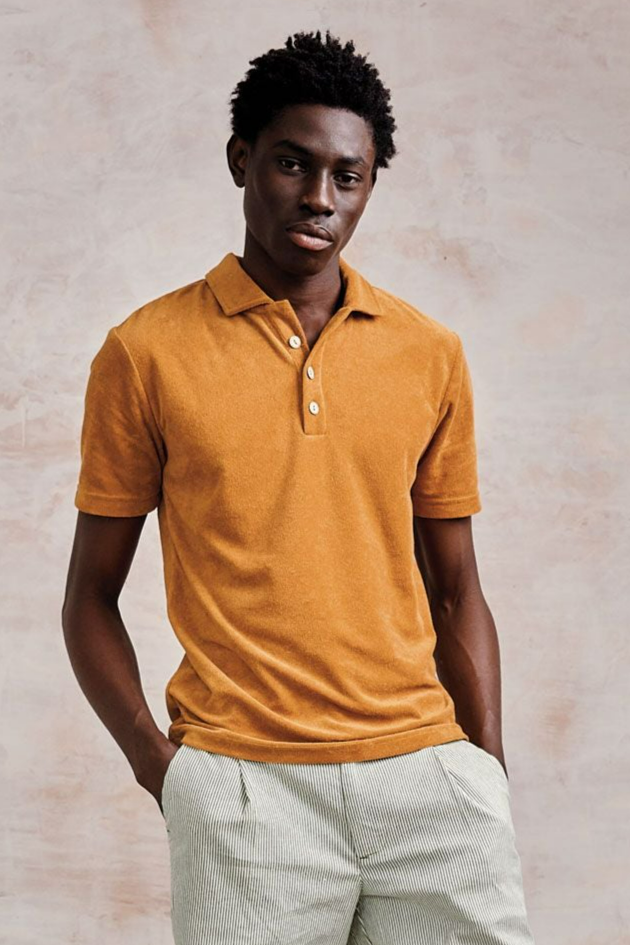 KOMODO Herren vegan Polo Ollie Terry Golden Brown
