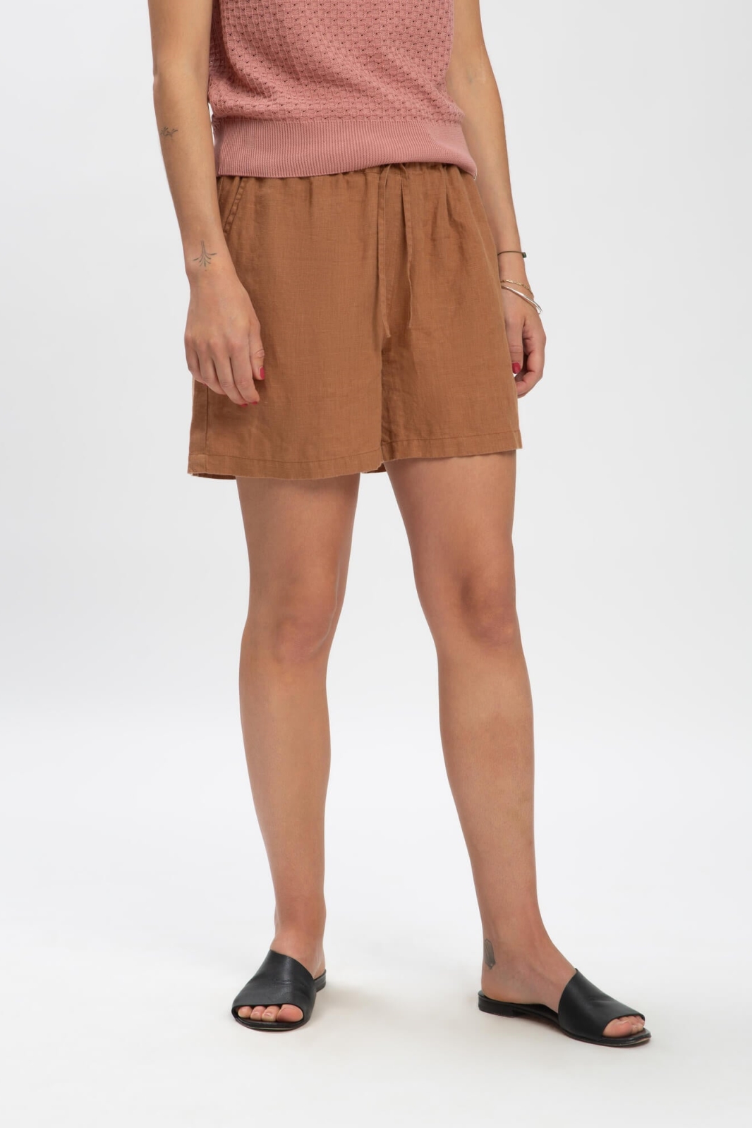 MATONA Damen vegan Shorts Simple Kaffeebraun