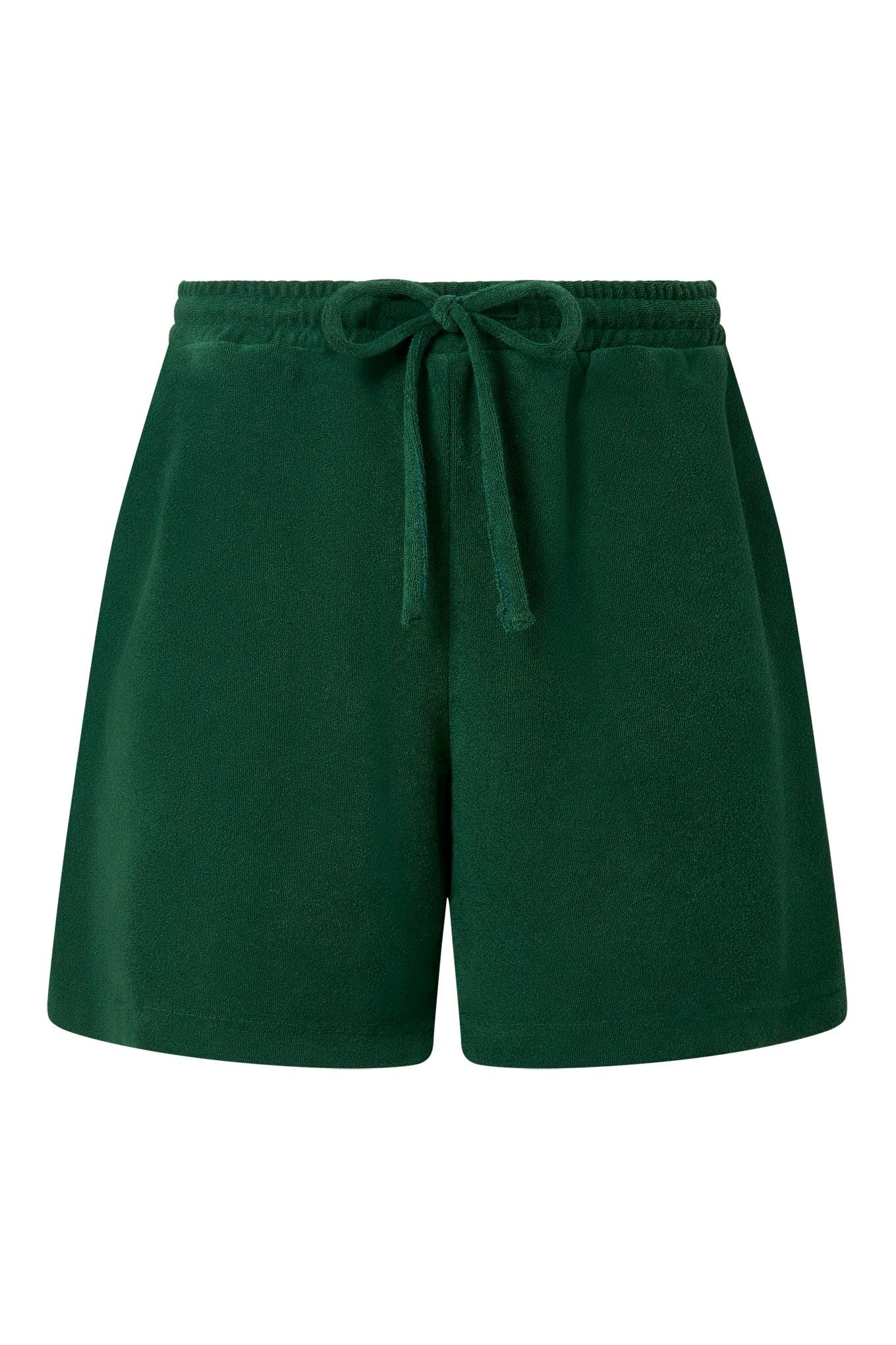 KOMODO Damen vegan Shorts Leah Frottee Dschungel GrÃ¼n