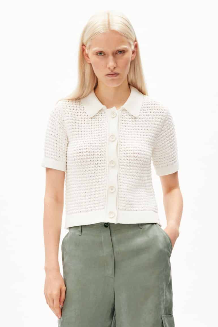 ARMEDANGELS Damen vegan Pasciaas Crochet WeiÃŸ