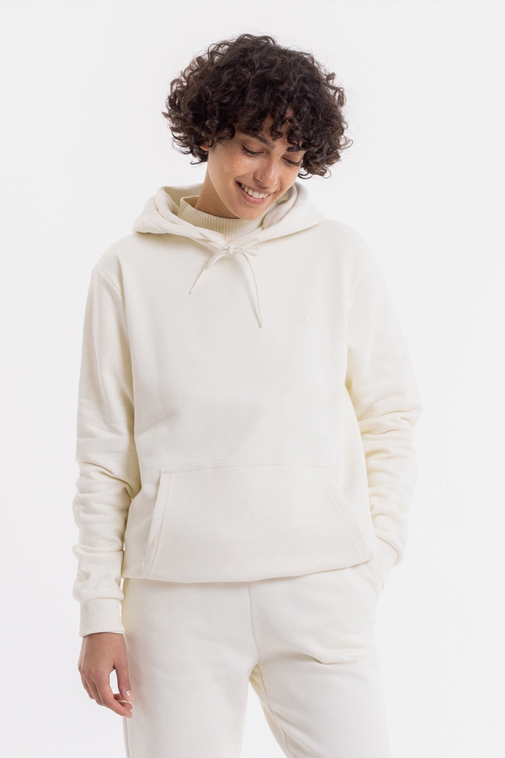 Rotholz Damen vegan Hoodie Logo WeiÃŸ