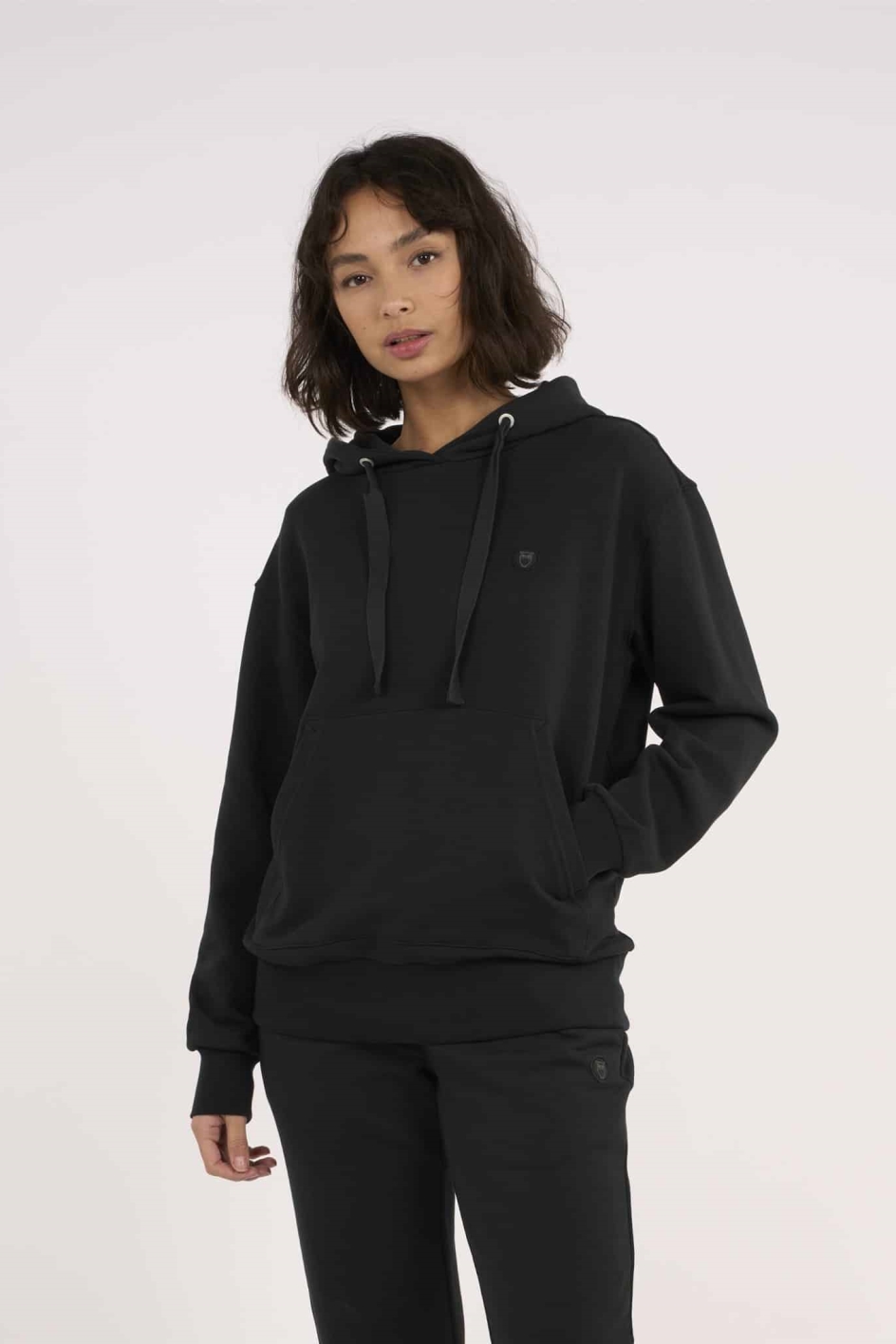 KnowledgeCotton Apparel Damen vegan Basic Hoodie Sweat Schwarz